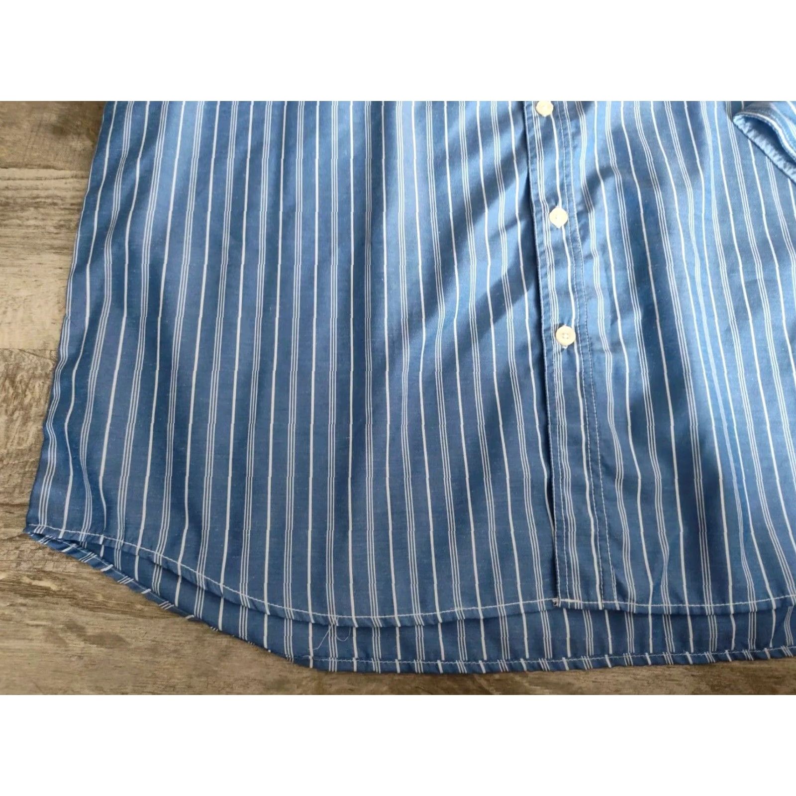 Akademiks Akademiks 4XL Shirt Button-Up Long Sleeve Striped Blue Size US XXL / EU 58 / 5 - 2 Thumbnail
