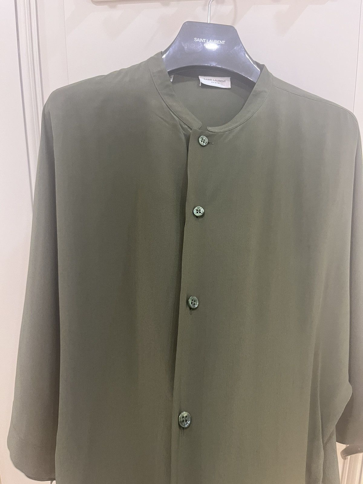 Saint Laurent Paris silk tunic shirt collar size40 in green Size US M / EU 48-50 / 2 - 15 Thumbnail
