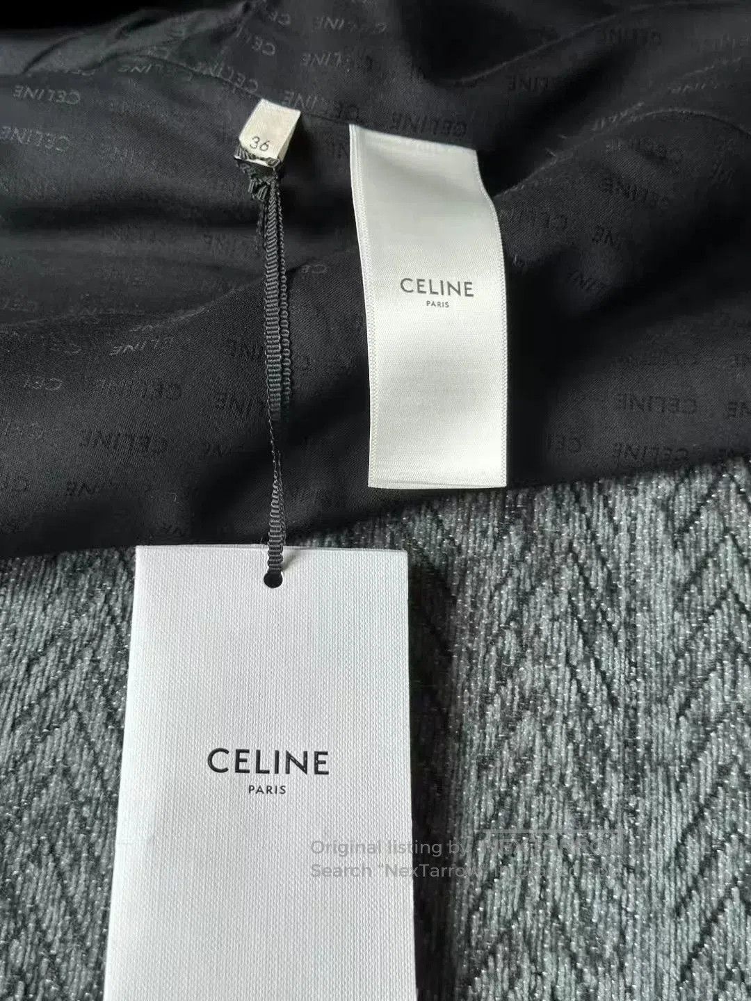 Celine celine black gold coat with wool blend. Size S / US 4 / IT 40 - 5 Thumbnail