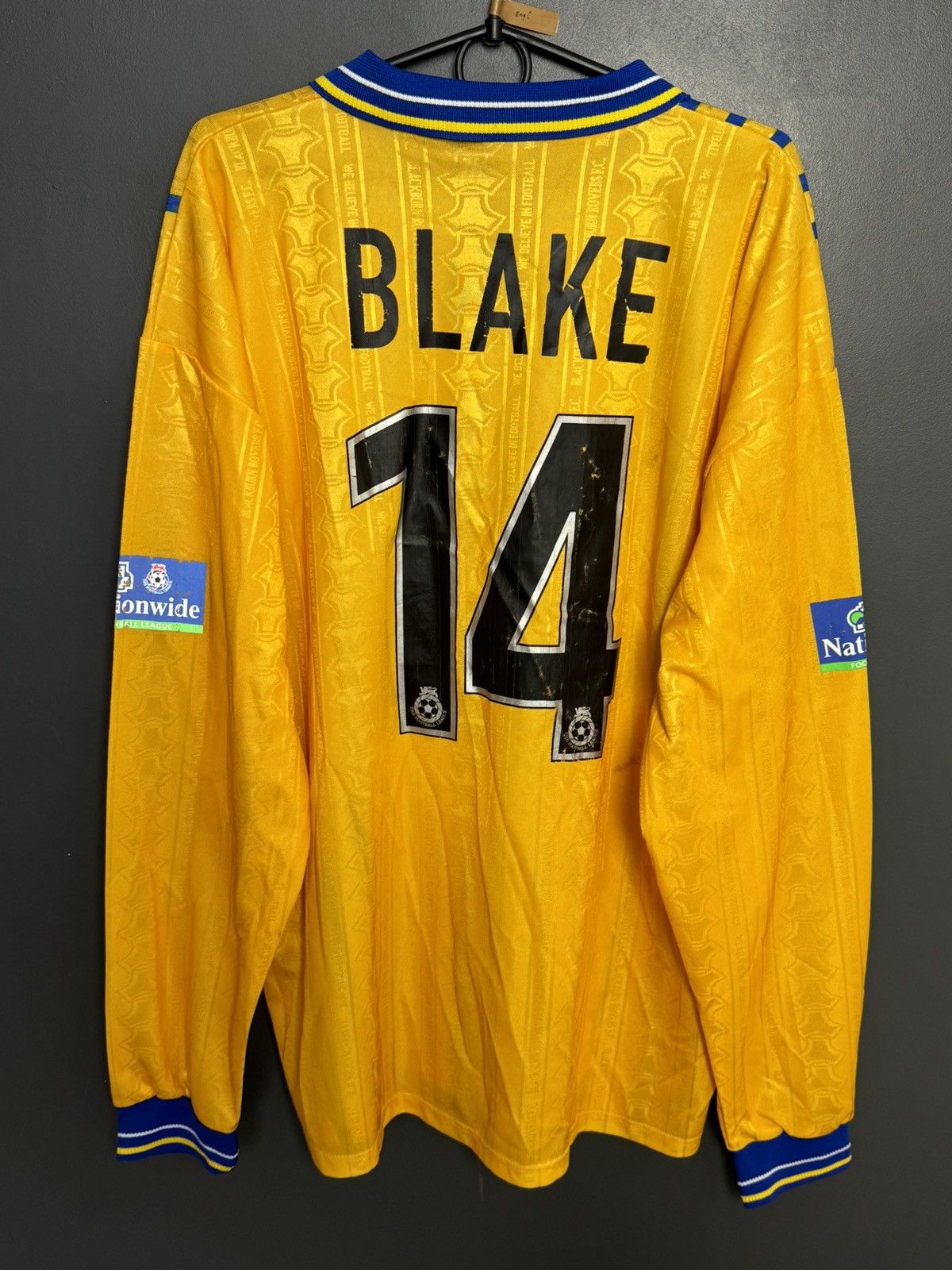 Other Blackburn Rovers 98/00 Match Worn Away Blake Football Jersey Size US XL / EU 56 / 4 - 1 Thumbnail