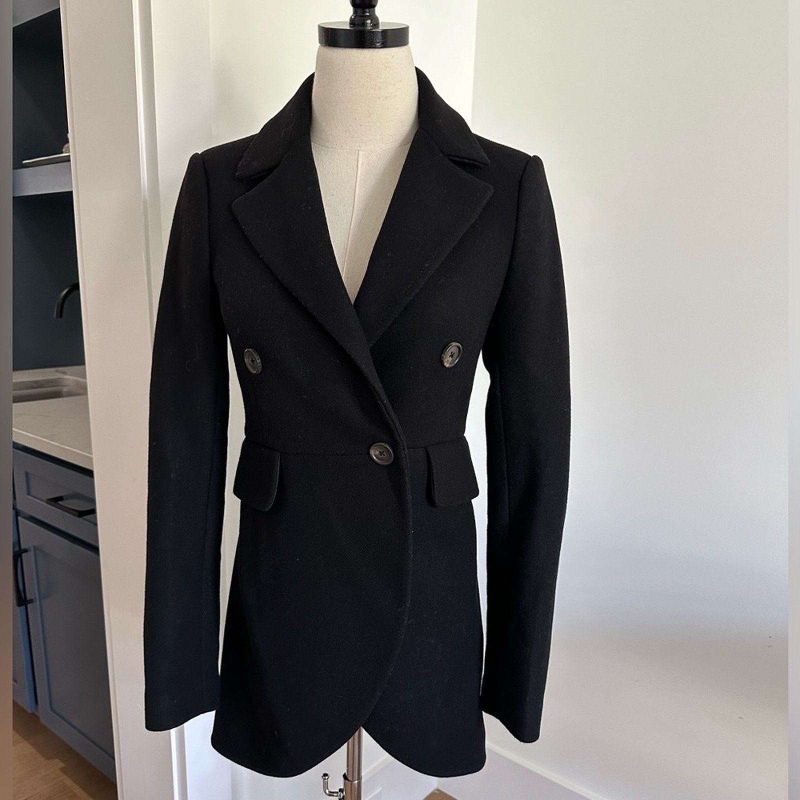 Juicy Couture Bird by Juicy Couture Wool Peacoat - Small black Size S / US 4 / IT 40 - 5 Thumbnail
