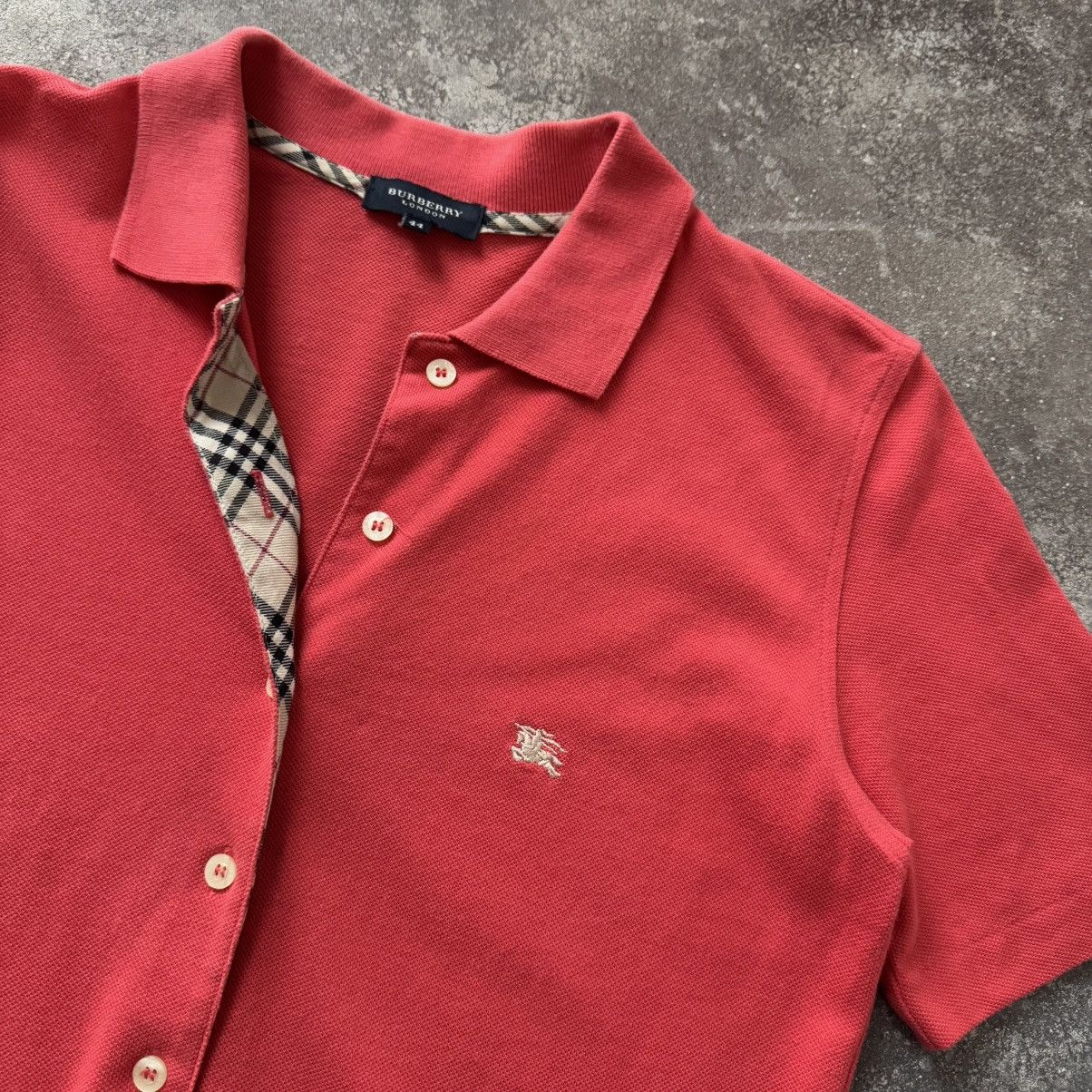 Burberry × Burberry Prorsum × Vintage Burberry London Vintage Nova Check Polo T-Shirt Size M / US 6-8 / IT 42-44 - 2 Thumbnail