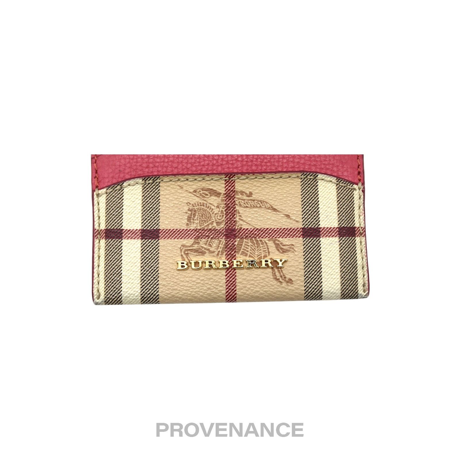 Burberry 🔴 Burberry Card Holder Wallet - Haymarket Check Pink Size ONE SIZE - 5 Thumbnail