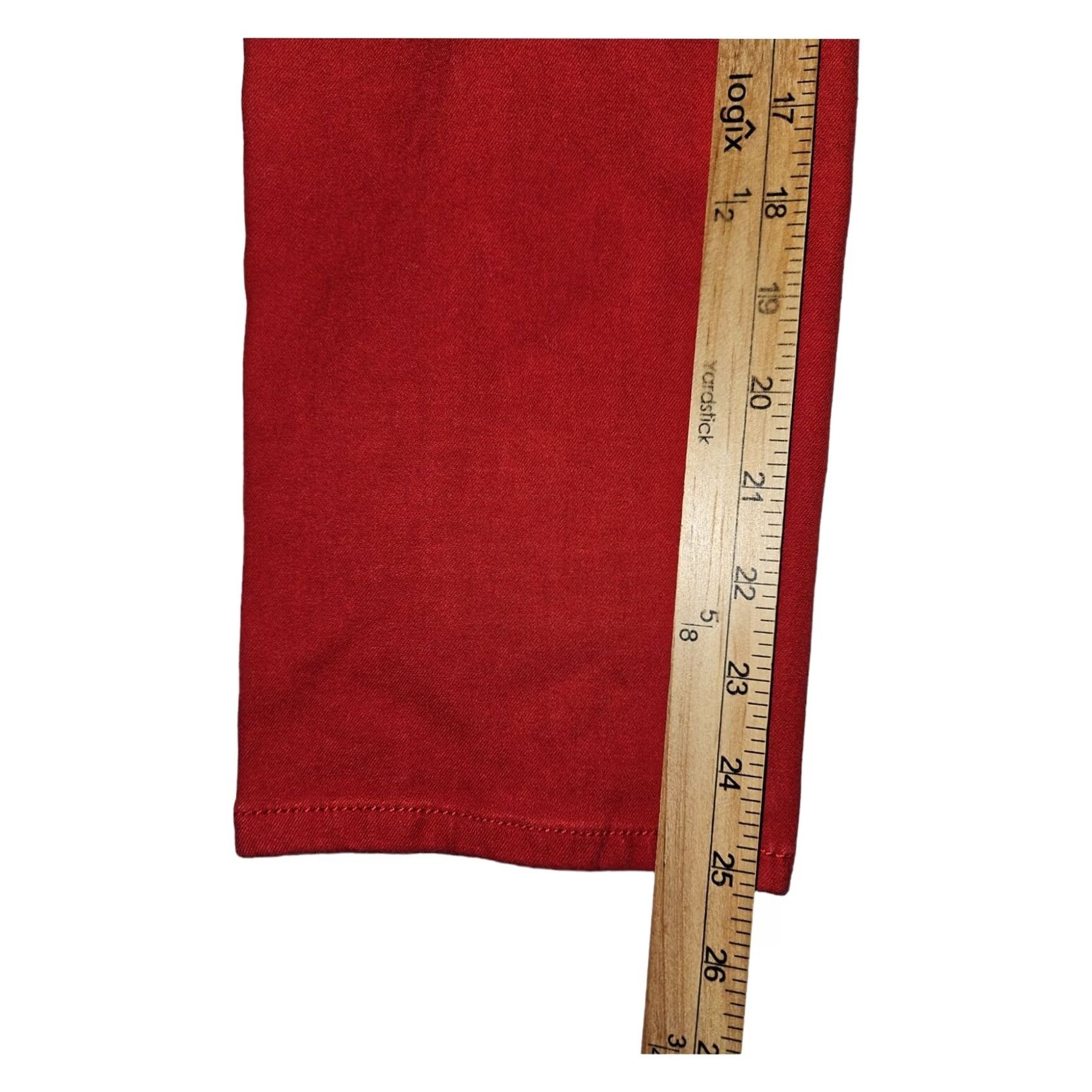 Vintage Chico'S Jeans Womens 00 Red Slimming Ankle Stretch Casual Workwear Size 24" / US 00 / IT 34 - 5 Thumbnail