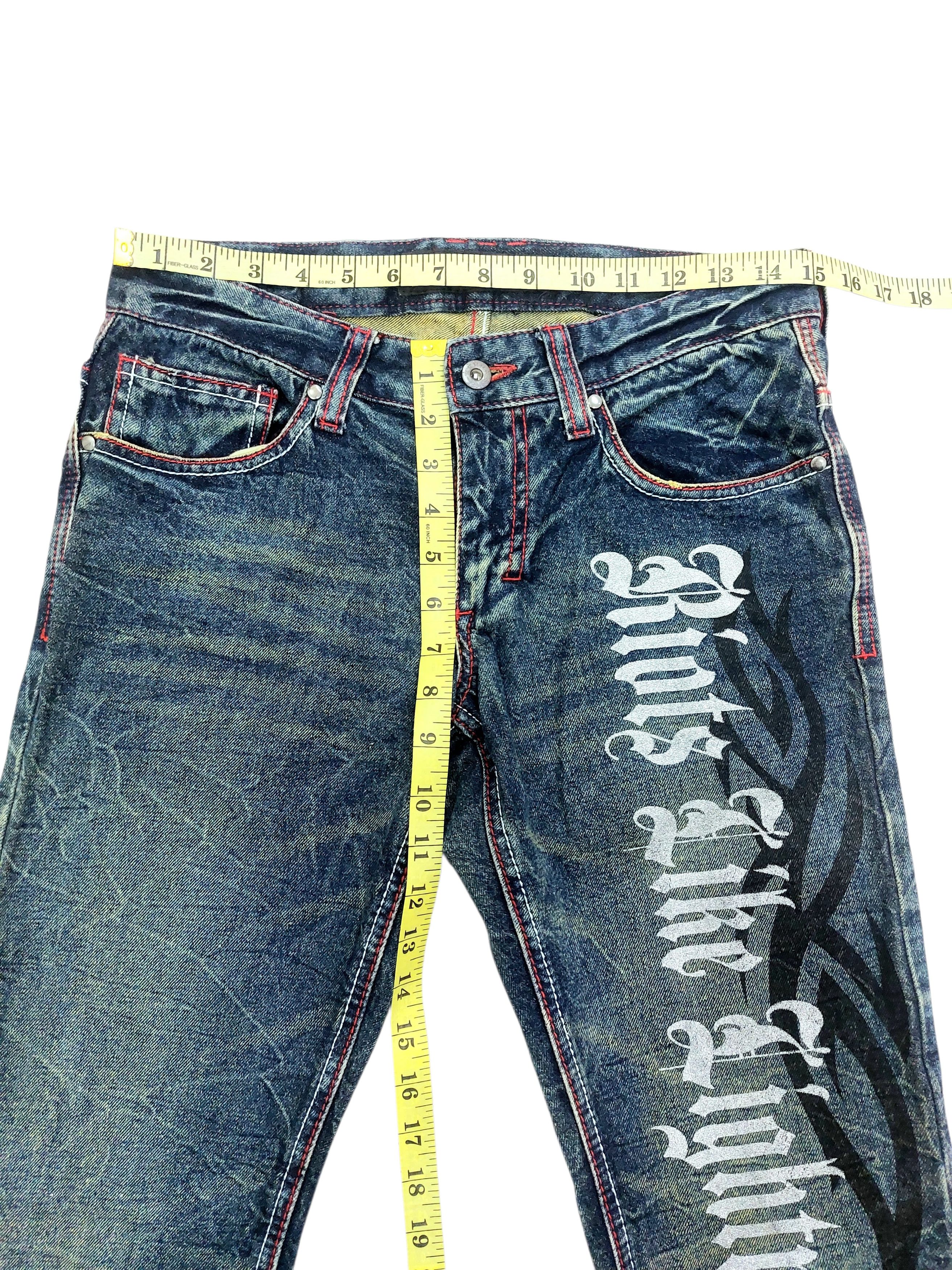 Vintage Jack Serika Japan Riots Like Lightning Tattoes Jeans Size US 30 / EU 46 - 13 Thumbnail