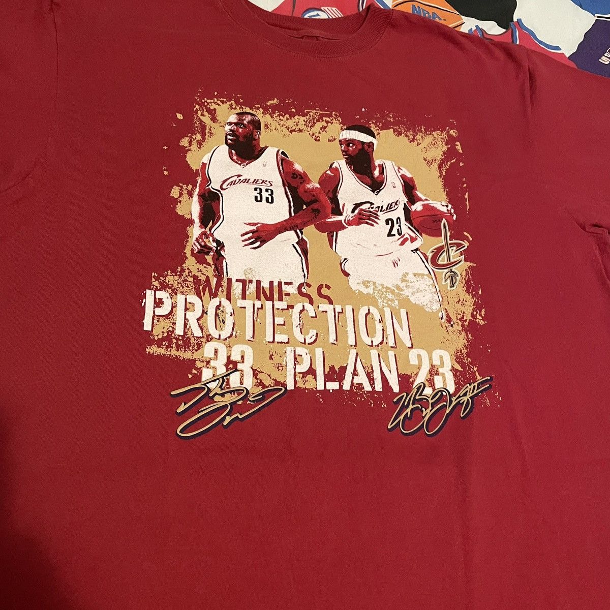 Adidas × NBA × Vintage 2009 NBA LeBron James Shaq O’Neal Cleveland Cavaliers Tee Size US L / EU 52-54 / 3 - 2 Thumbnail