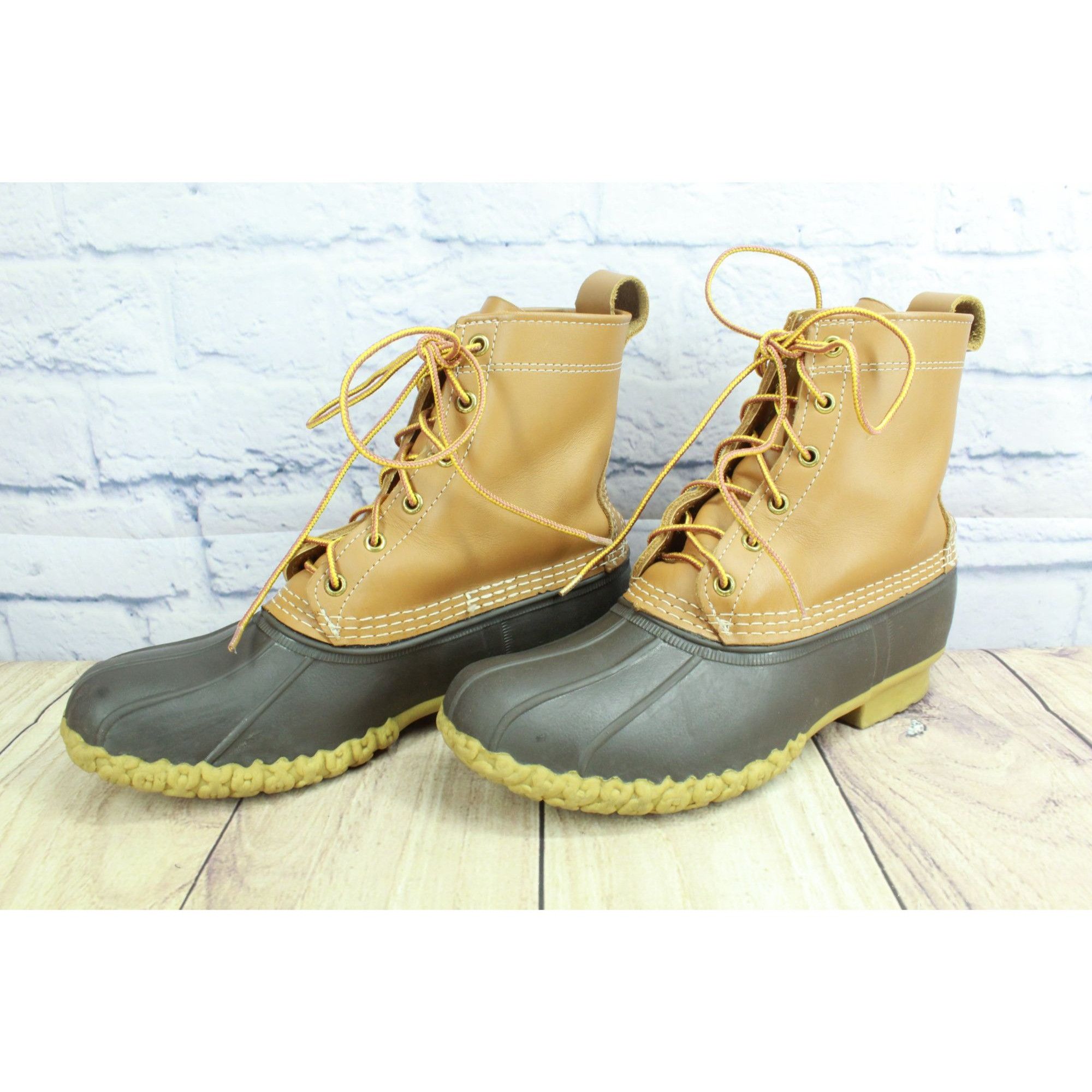 L.L. Bean × Leather LL Bean Women's Leather 8" Insulated Ankle Duck Boots 9 M Size US 9 / IT 39 - 2 Thumbnail