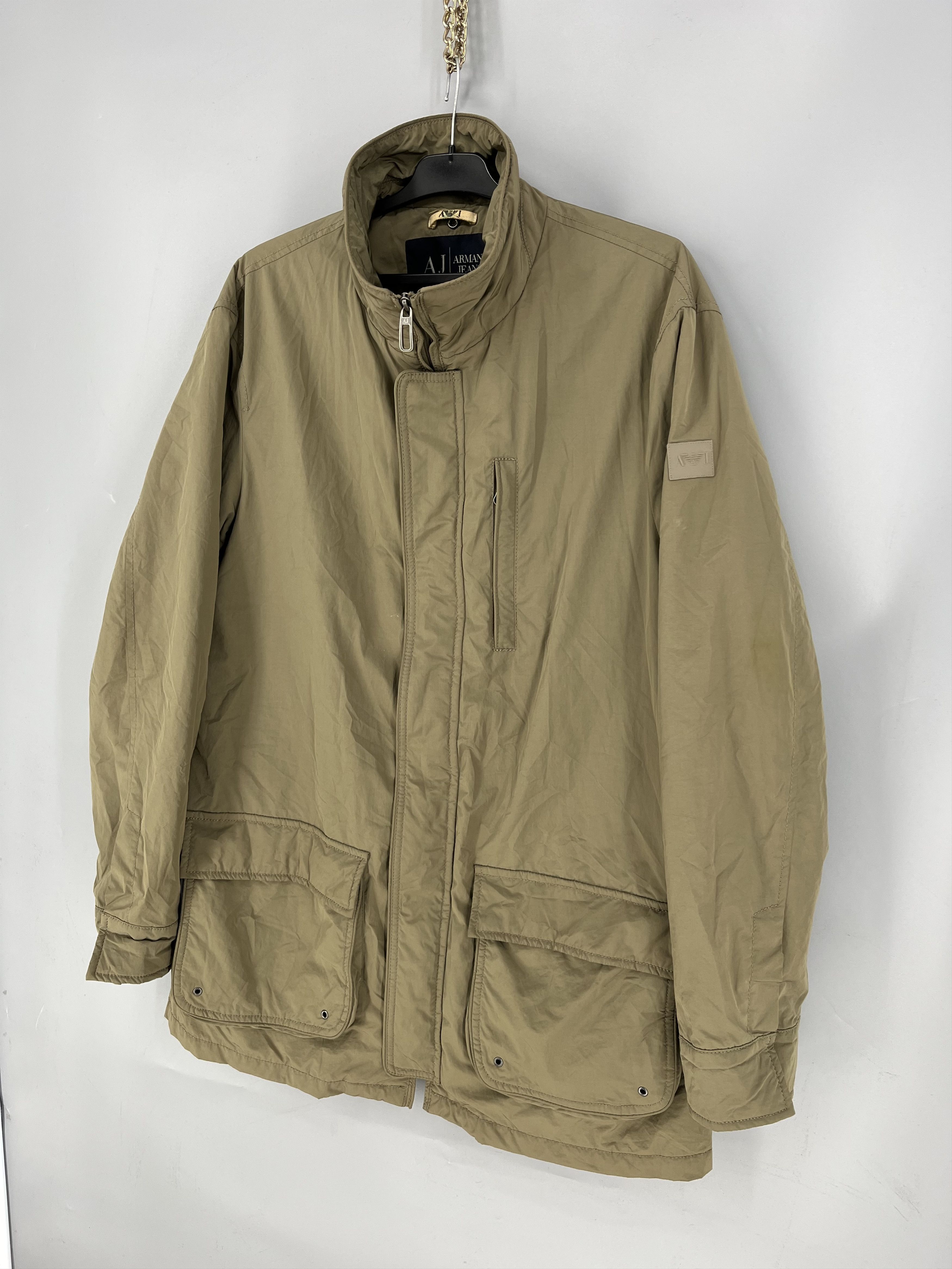 Armani Vintage Armani Jeans Khaki Nylon Parka Jacket Coat EU56 Size US XXL / EU 58 / 5 - 3 Thumbnail