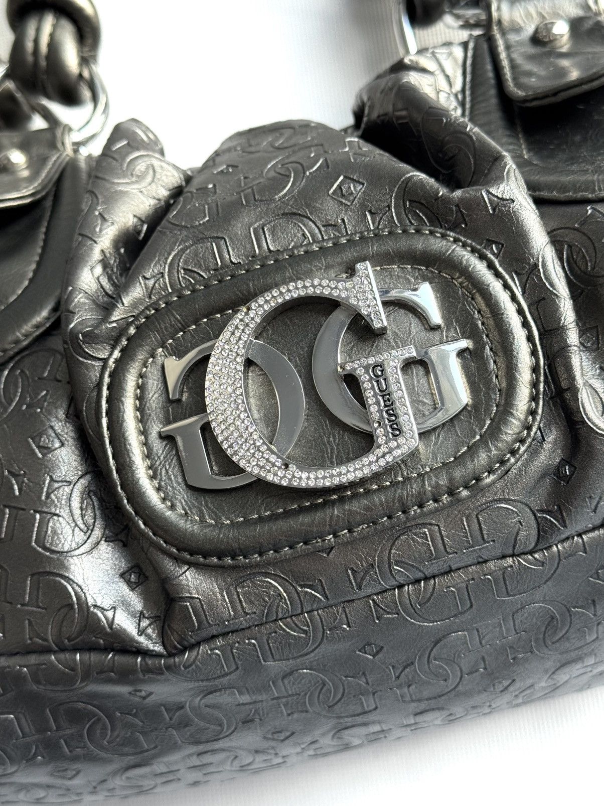 Guess Vintage Guess Monogram logo bag 00s Y2k Handbag Size ONE SIZE - 6 Thumbnail