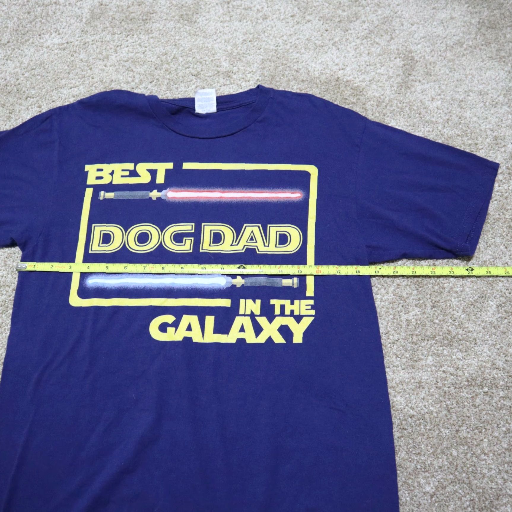 Port & Company Best Dog Dad In The Galaxy Short Sleeve Shirt Size M Black Port & Company Mens T-Shirt Size US M / EU 48-50 / 2 - 3 Thumbnail