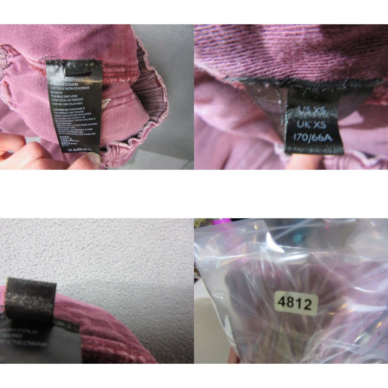 Free People Free People Pants Womens XS Purple Elastic Waist Straight Leg Frayed Hem Size 26" / US 2 / IT 38 - 11 Thumbnail