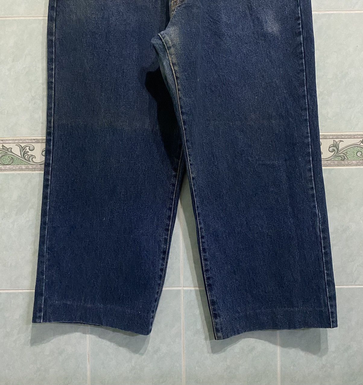 Japanese Brand Machope Blue Denim Baggy Jeans 36x33 Size US 36 / EU 52 - 4 Thumbnail