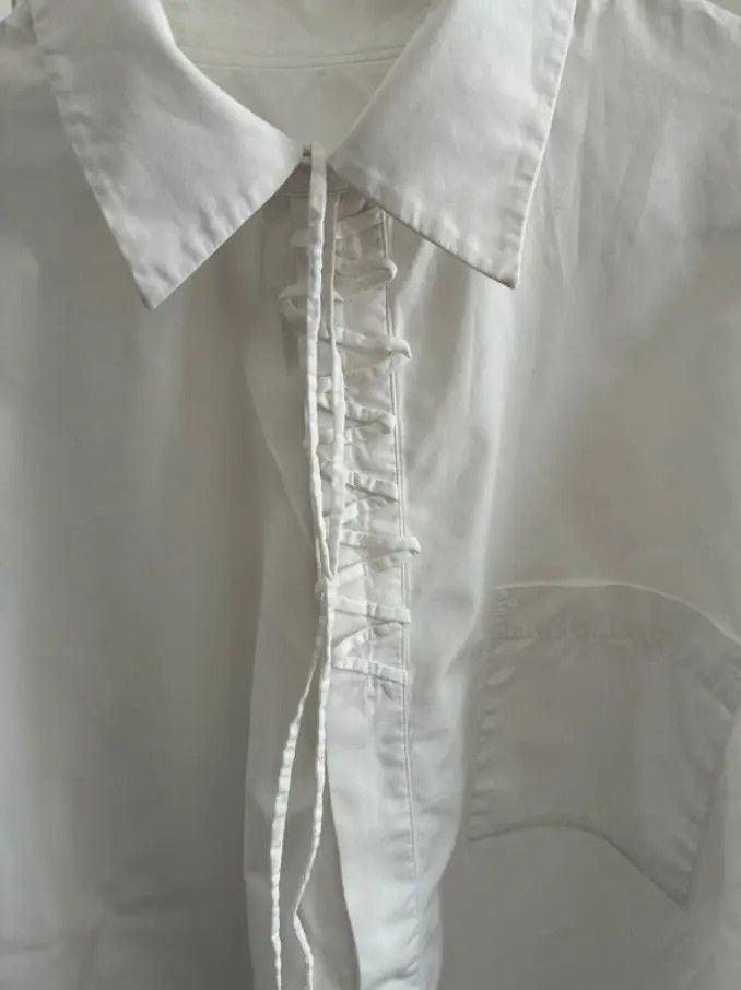 Yohji Yamamoto Yohji Yamamoto Shirt White Pour Homme Y'S EX0130 Size US S / EU 44-46 / 1 - 3 Thumbnail