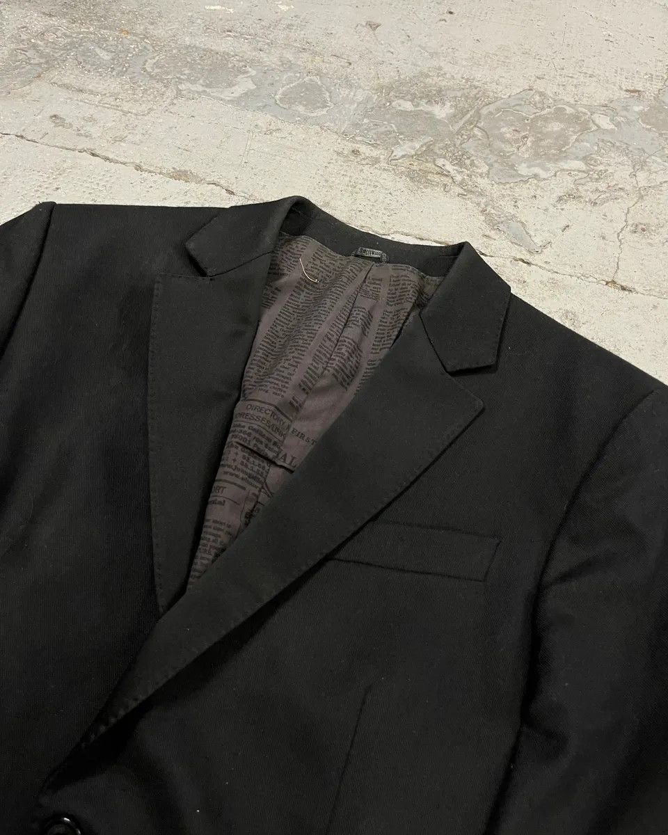John Galliano AW2010 John Galliano Black Gazette Lining Blazer Jacket Size 42R - 6 Thumbnail