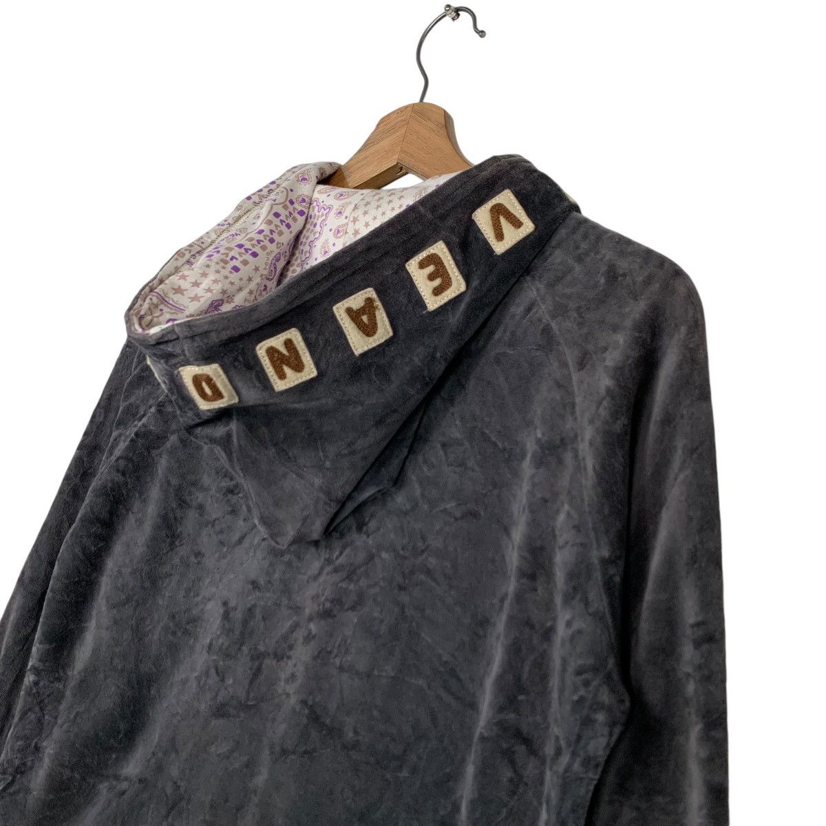 Japanese Brand ROUGH Union Made Freedom Velvet Zipper Hoodies #1545-C69 Size US M / EU 48-50 / 2 - 21 Thumbnail