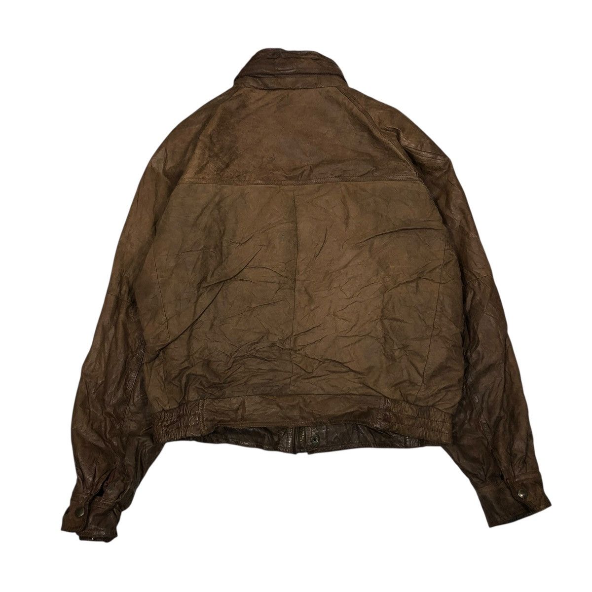 Vintage 🔥VINTAGE BIKER LEATHER JACKET HUNTING HORN ISSEY MIYAKE Size US L / EU 52-54 / 3 - 2 Thumbnail