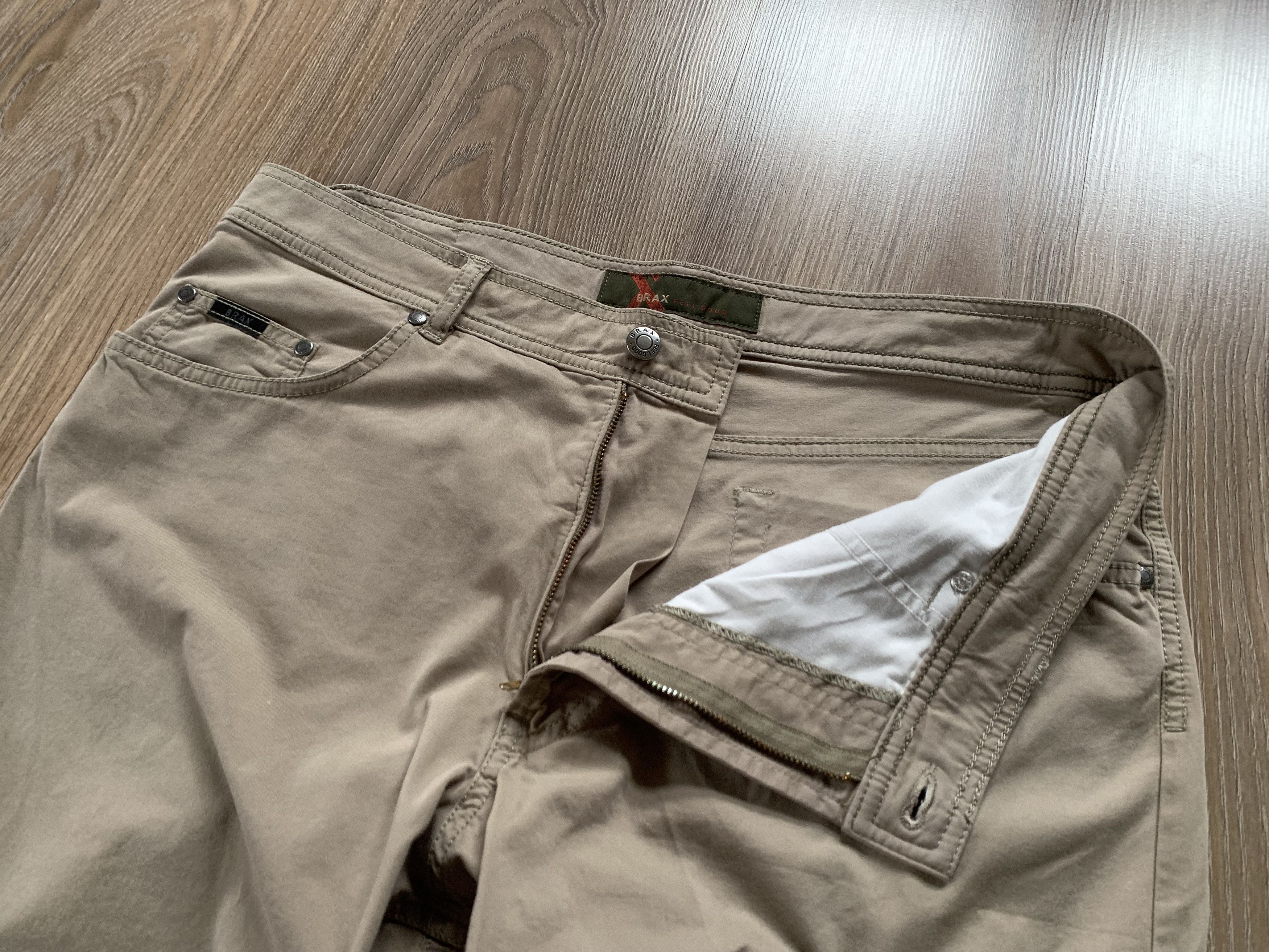 BRAX Brax Carlos Men's Beige Stretch Pants Trousers Size US 36 / EU 52 - 5 Thumbnail