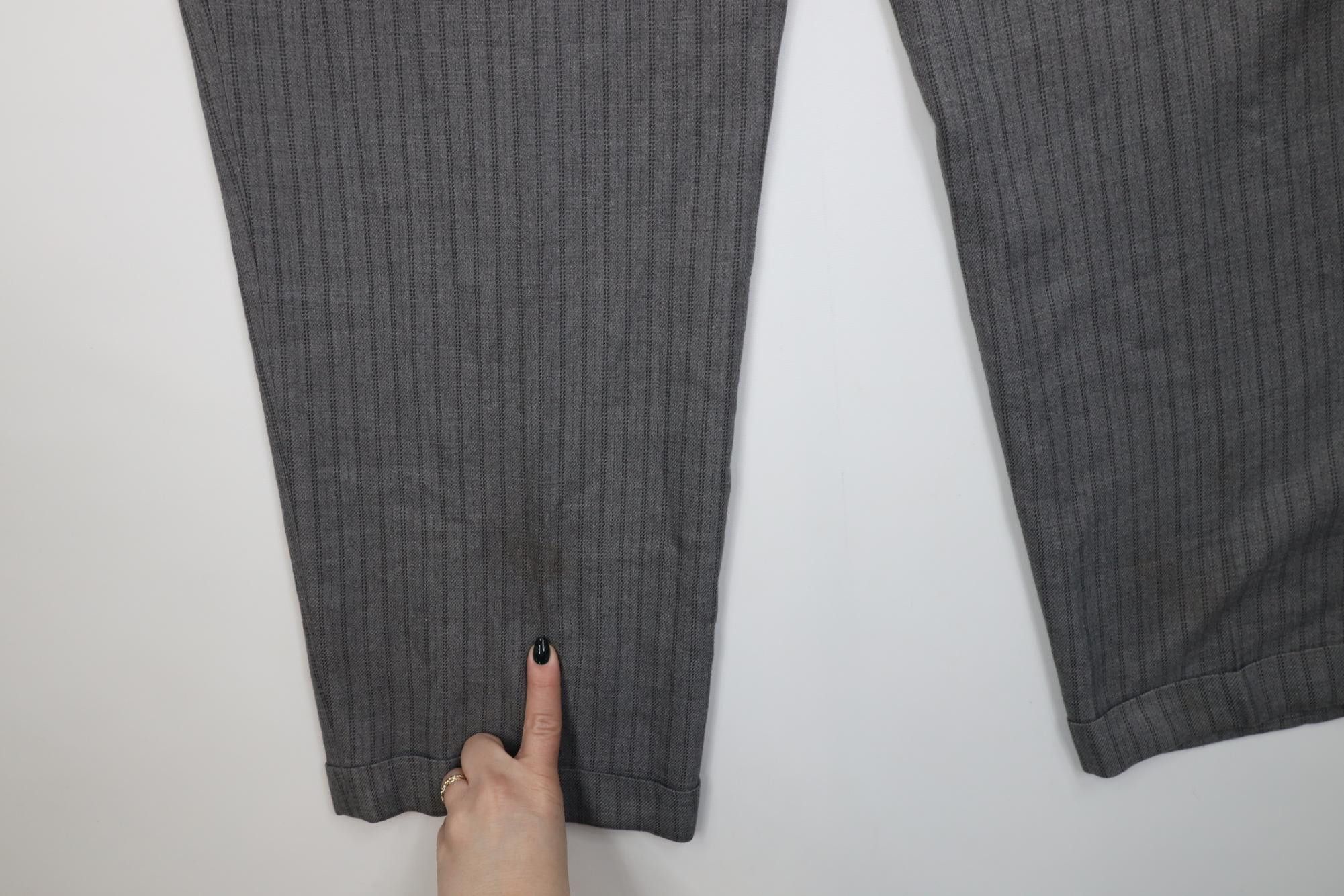Vintage Vintage 90s Streetwear Gabardine Striped Wide Leg Pants Size US 42 / EU 58 - 17 Thumbnail
