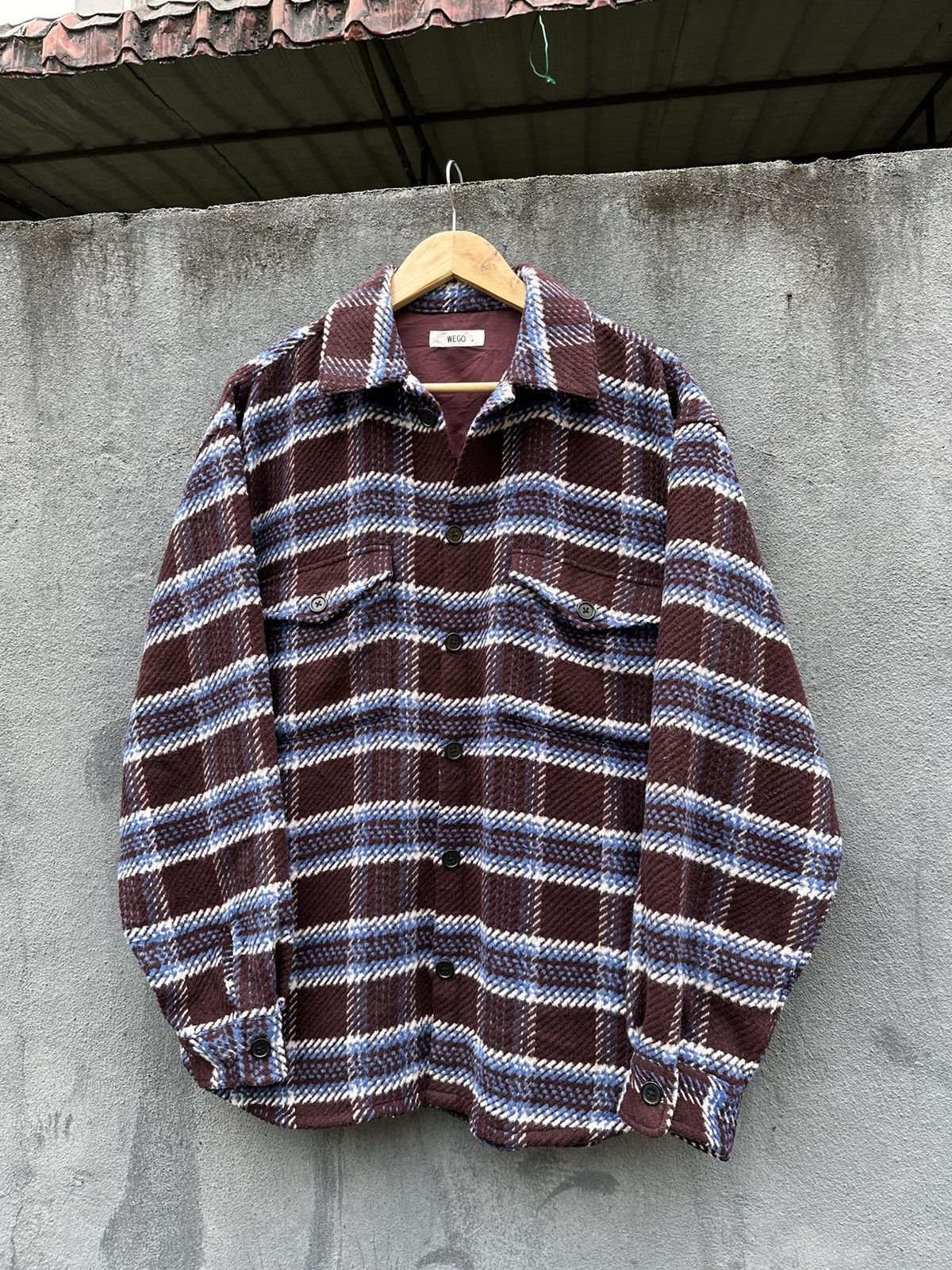 Japanese Brand 👹Wego Japan Wool Flannel Jacket Size US L / EU 52-54 / 3 - 1 Thumbnail