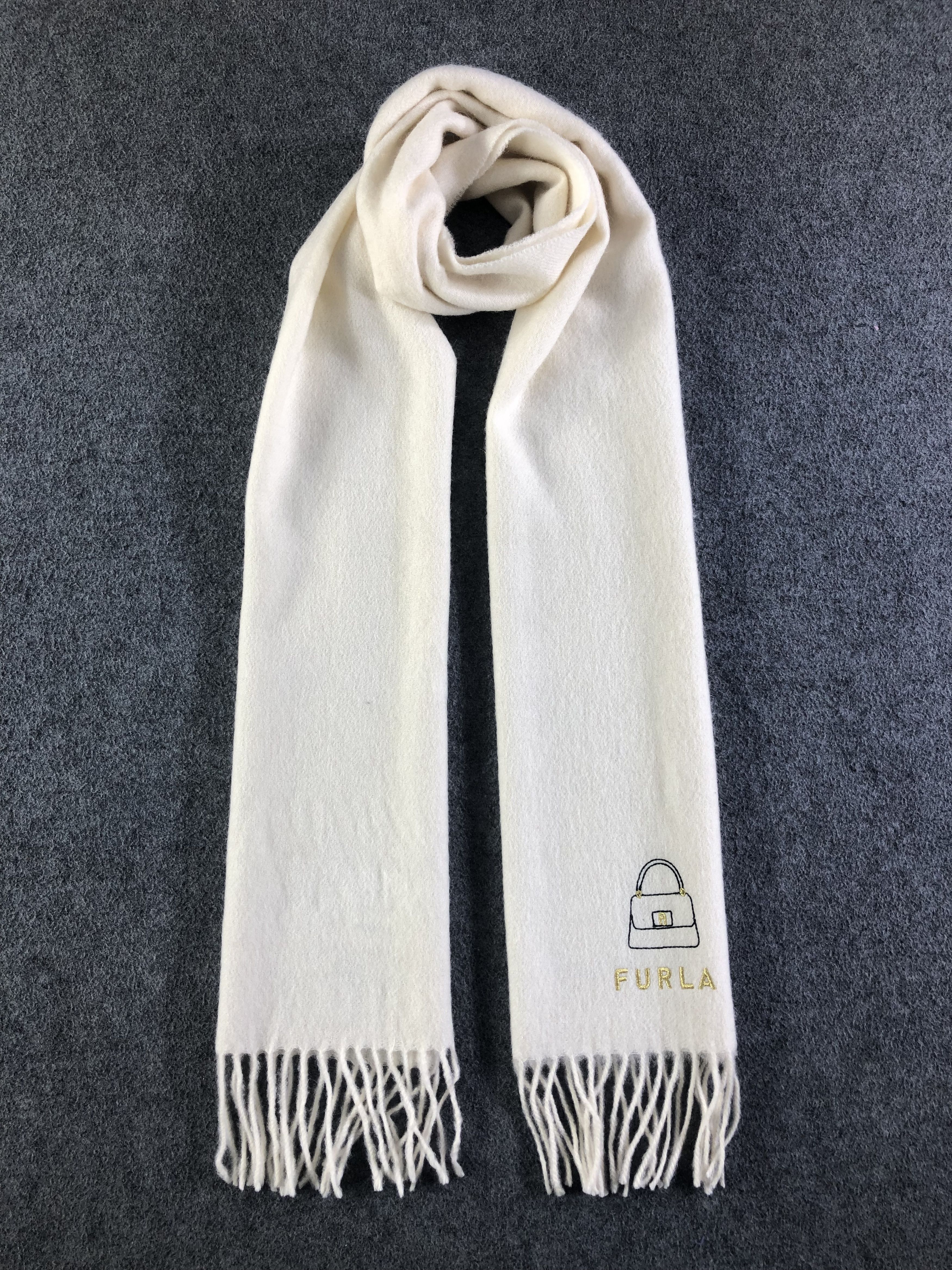 Furla × Vintage Furla Cashmere Scarf / Muffler / Neckwear SS1259 Size ONE SIZE - 1 Thumbnail