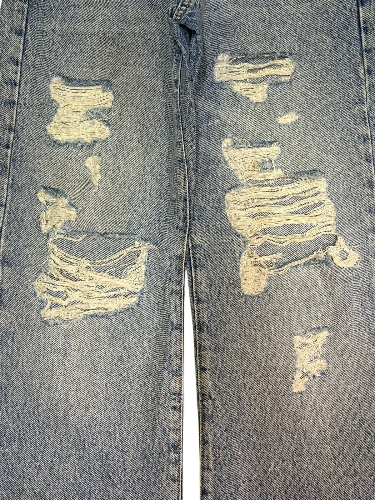 Acne Studios Vintage Japanese Brand Faded Wash Heavy Distress Jeans Size 24" / US 00 / IT 34 - 3 Thumbnail