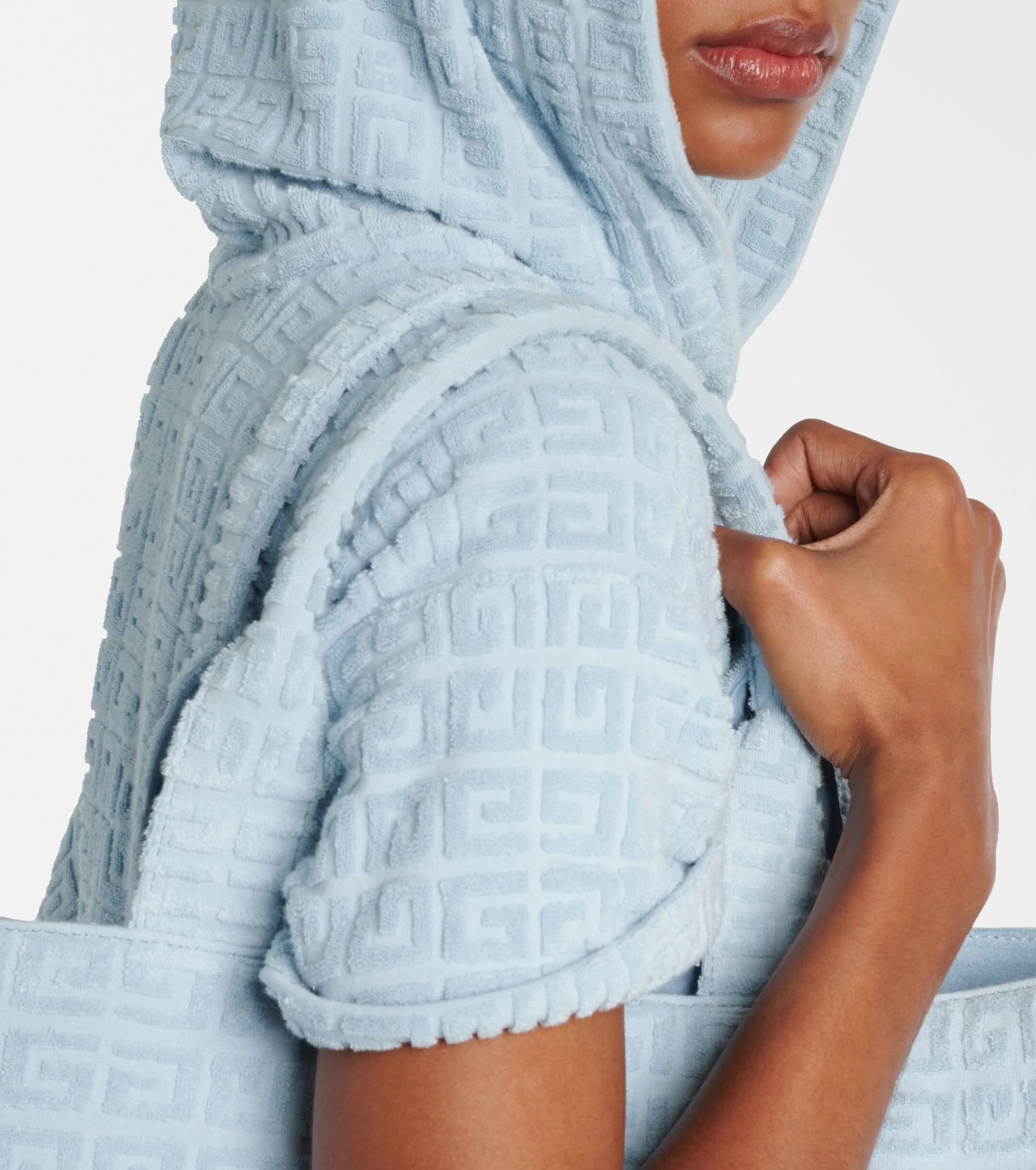 Givenchy o1srvl11e1225 4G Cotton-Blend Terry Poncho in Blue Size M / US 6-8 / IT 42-44 - 6 Thumbnail