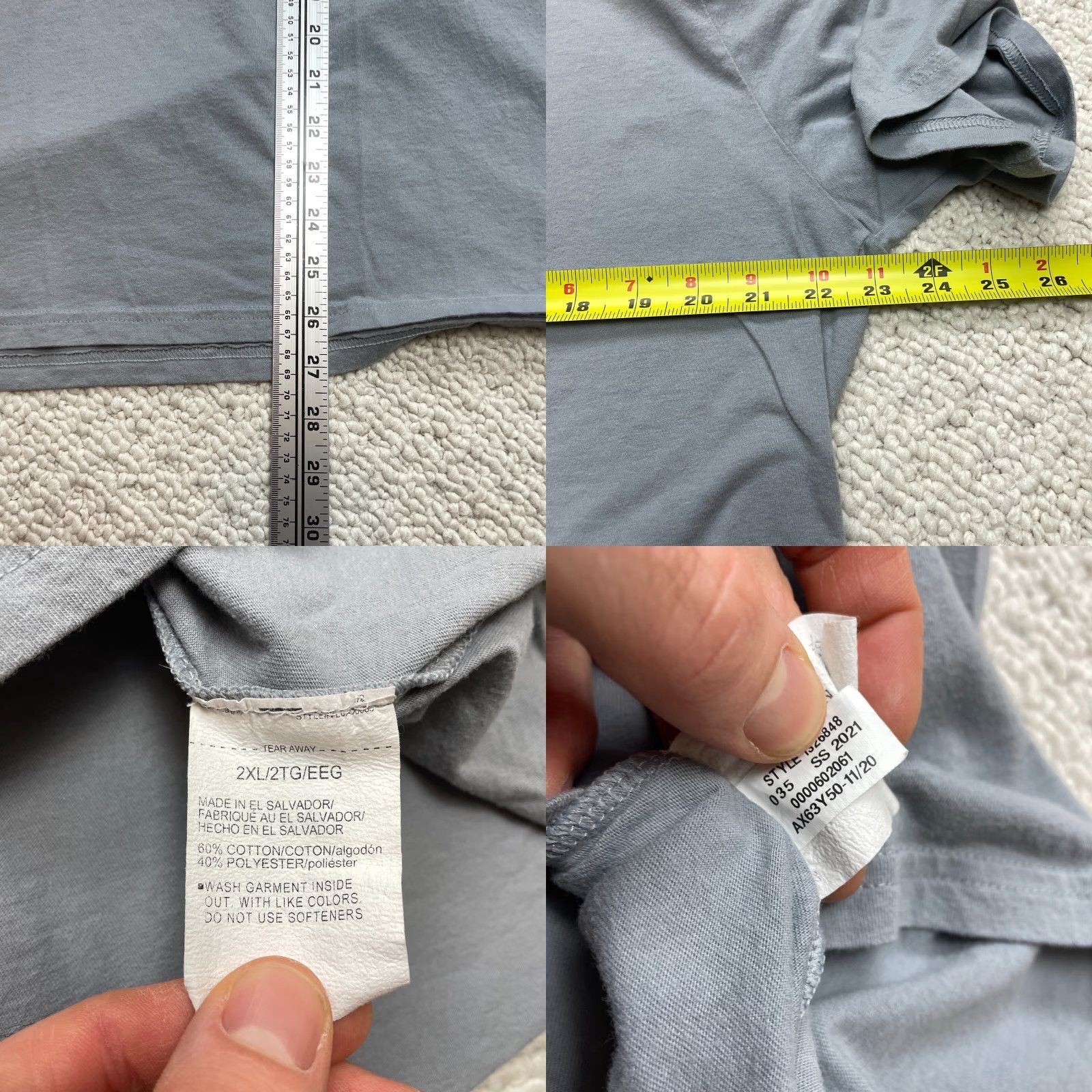 Under Armour Under Armour Shirt Mens 2XL Gray Tee Vintage? No — 2XL Gray Under Armour Shirt Mens Tee Logo Crew Neck Short Sleeve Jersey Cotton Blend Regular Fit Size US XXL / EU 58 / 5 - 8 Thumbnail