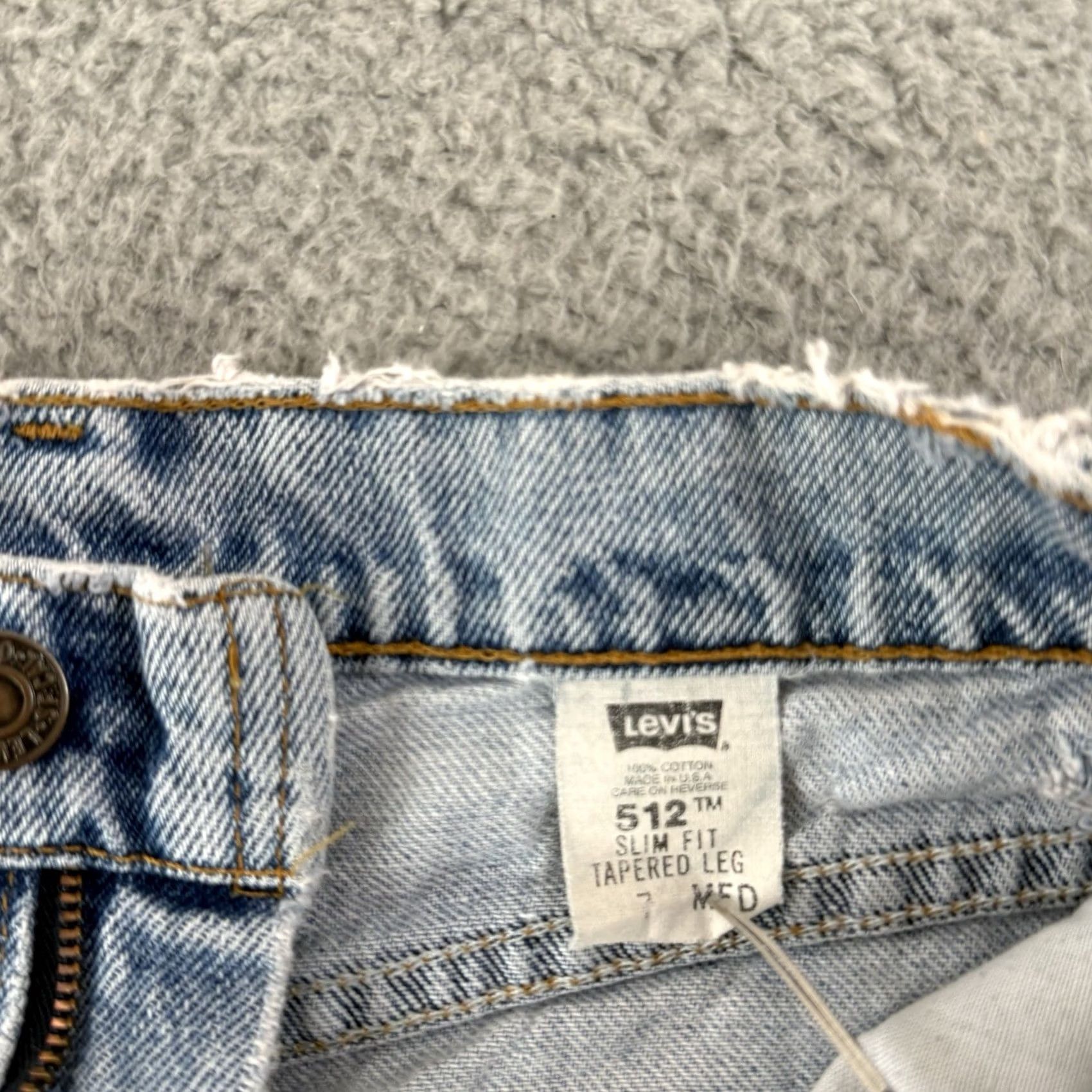 Levi's Vintage Levi's 512 Jeans Womens 7 Slim Fit 25x30 Tapered Leg 90s Light Wash USA Size 28" / US 6 / IT 42 - 6 Thumbnail