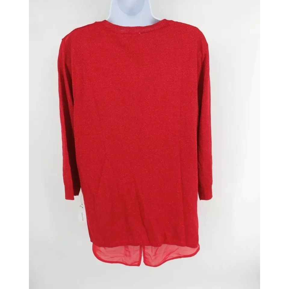 Other NY Collection Women's Knit Layered Pullover Sweater Large NW Size L / US 10 / IT 46 - 3 Thumbnail