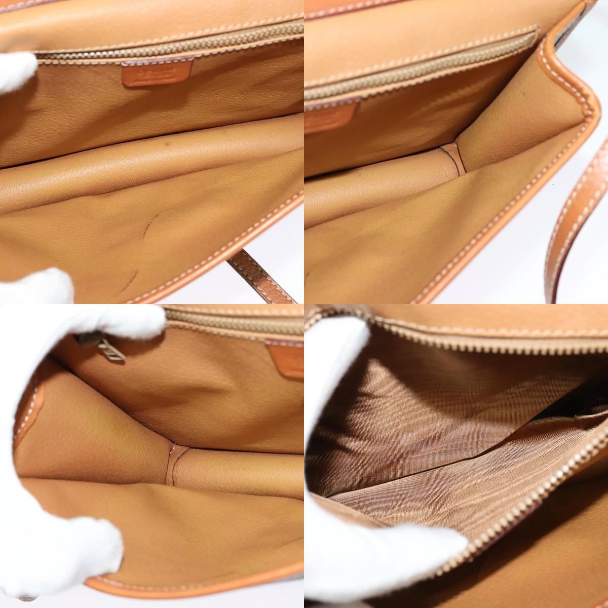 Celine CELINE Macadam Canvas Shoulder Bag Pvc Leather Brown Gold Size ONE SIZE - 12 Thumbnail