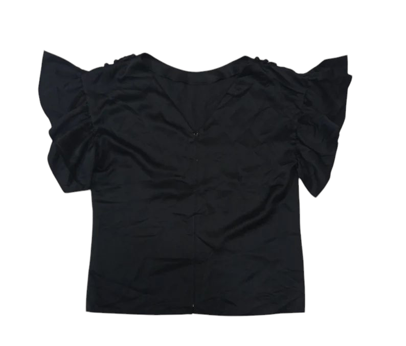 Karl Lagerfeld Vintage Y2K Karl Lagerfeld Black Blouse Size S / US 4 / IT 40 - 9 Thumbnail