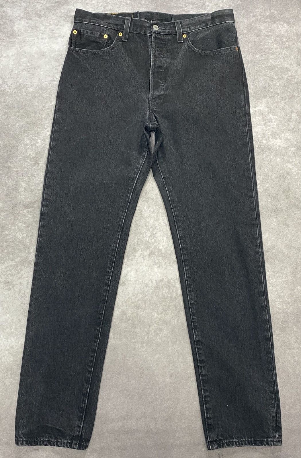 DENIM TEARS × Levi's Denim Tears x Levi’s 501 Straight Leg Black Denim Jeans Size US 31 - 1 Thumbnail