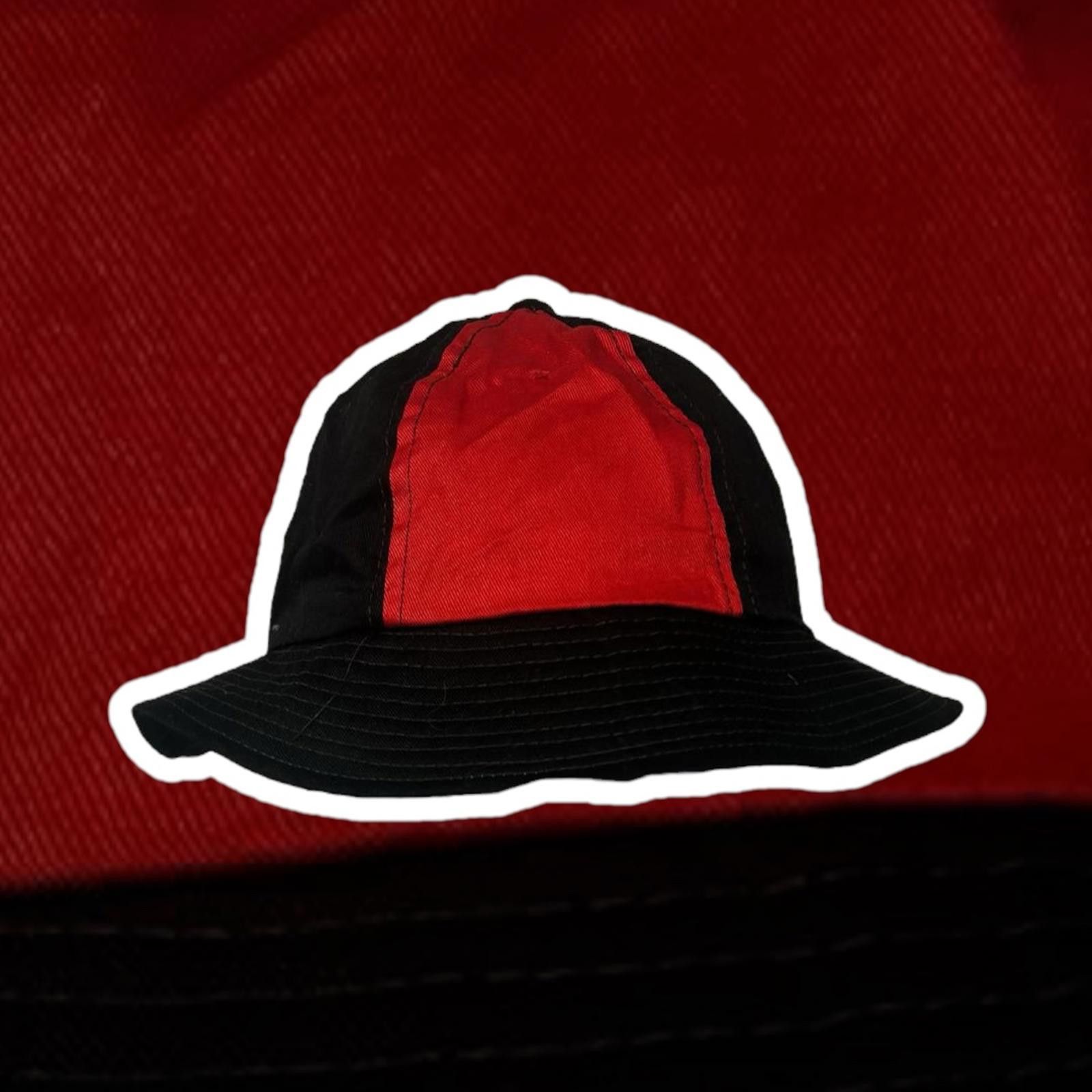 Designer Stylish Red and Black Bucket Hat Size ONE SIZE - 1 Thumbnail