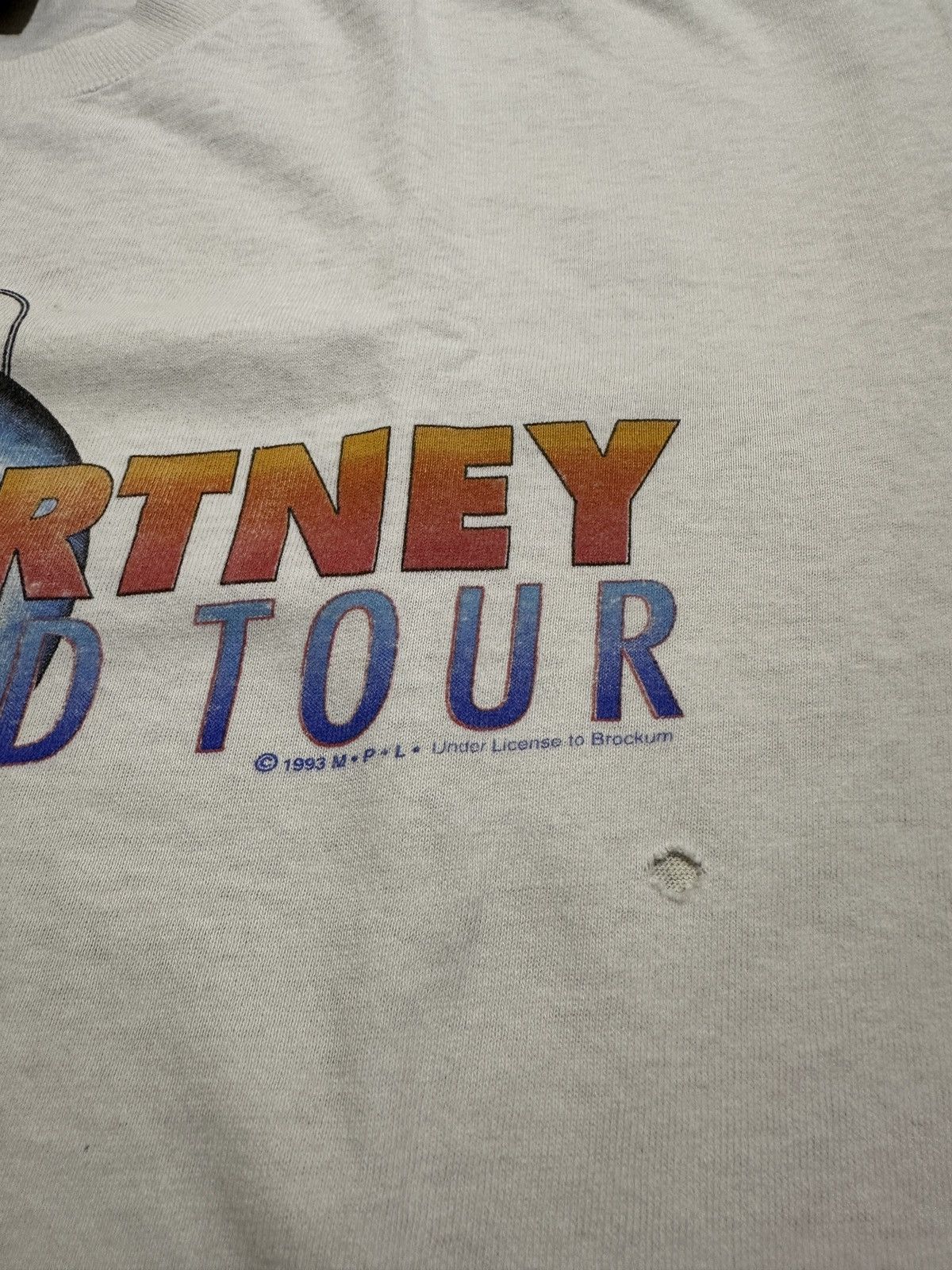 Band Tees × Vintage 1993 Paul McCartney New World Tour Tee Size US XL / EU 56 / 4 - 4 Thumbnail