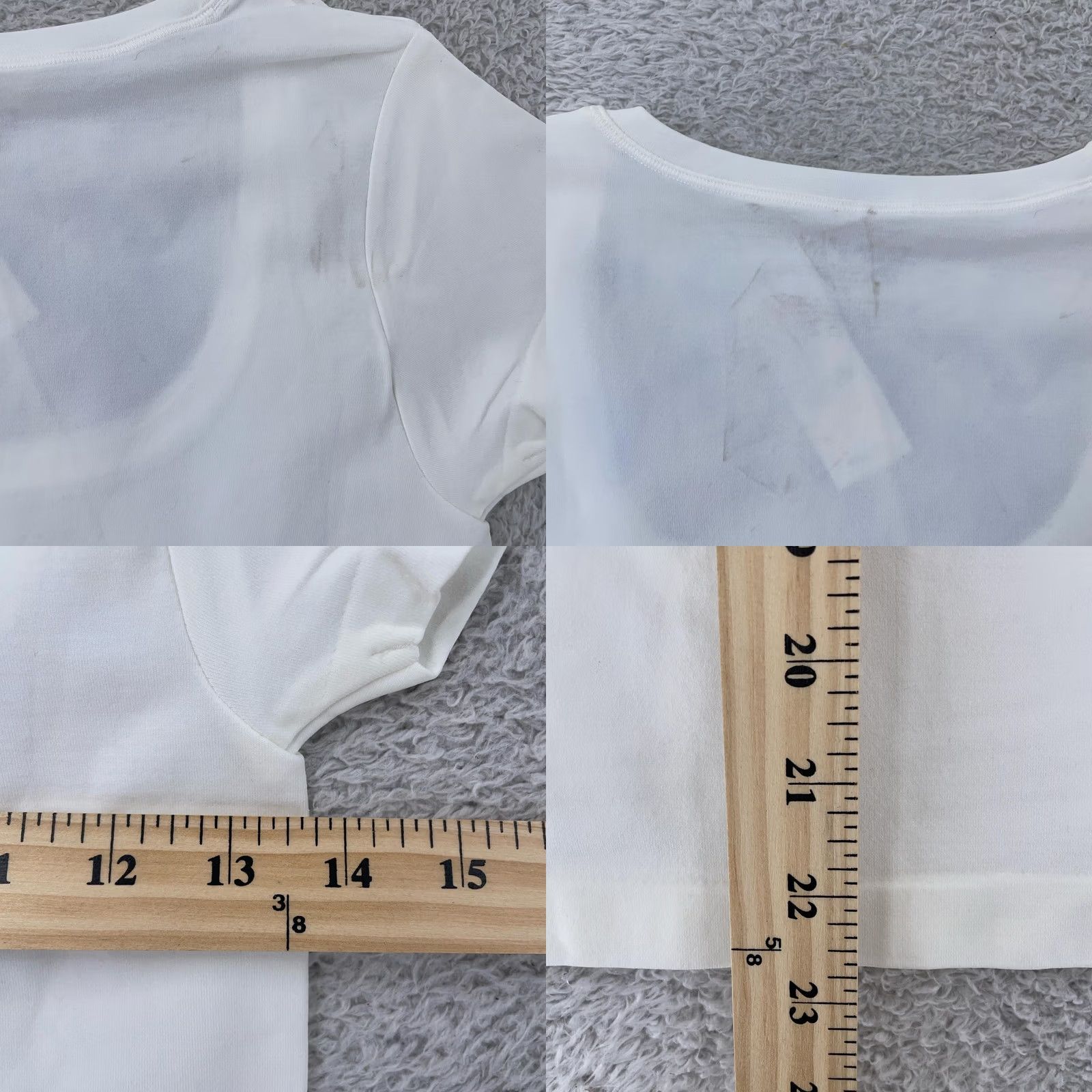 White House Black Market White House Black Market Shirt Womens XS White Scoop Neck Stretch Basic Tee Size S / US 4 / IT 40 - 8 Thumbnail
