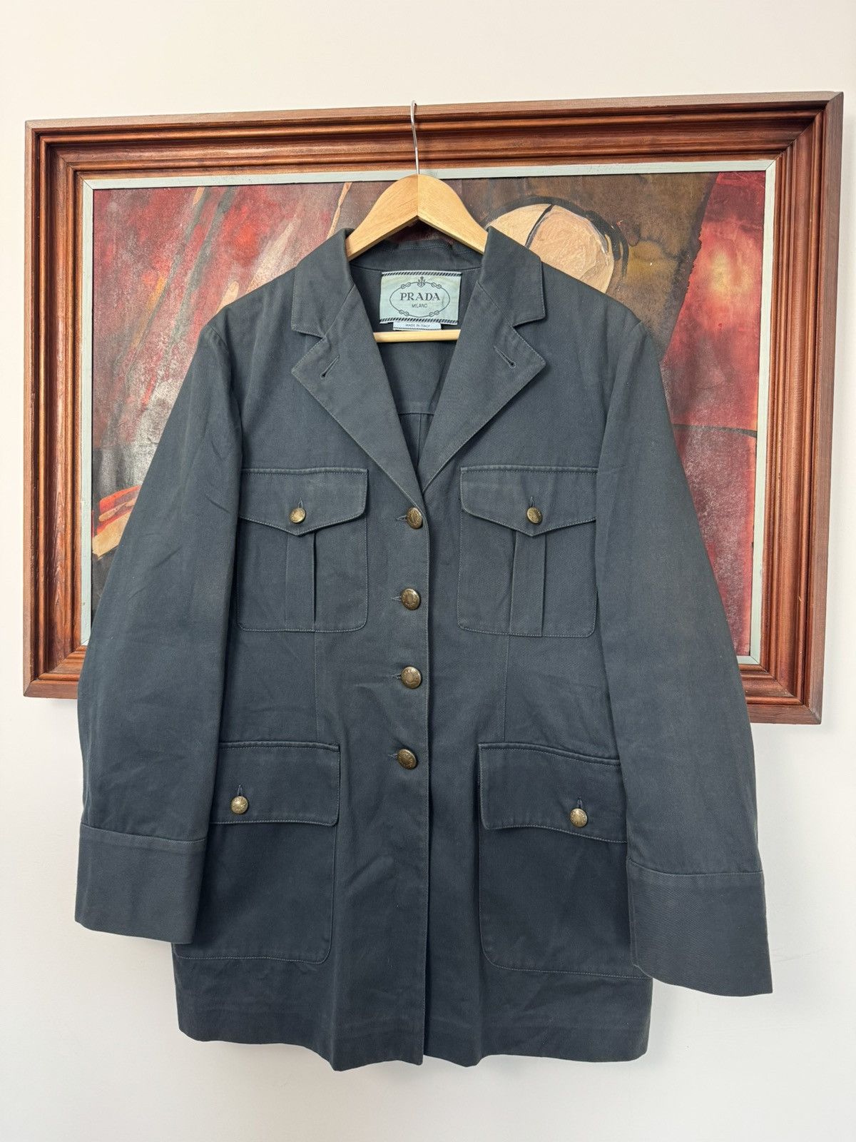 Prada Prada Vintage 90s Designer Coat Jacket Luxury High End Rare Size M / US 6-8 / IT 42-44 - 1 Thumbnail