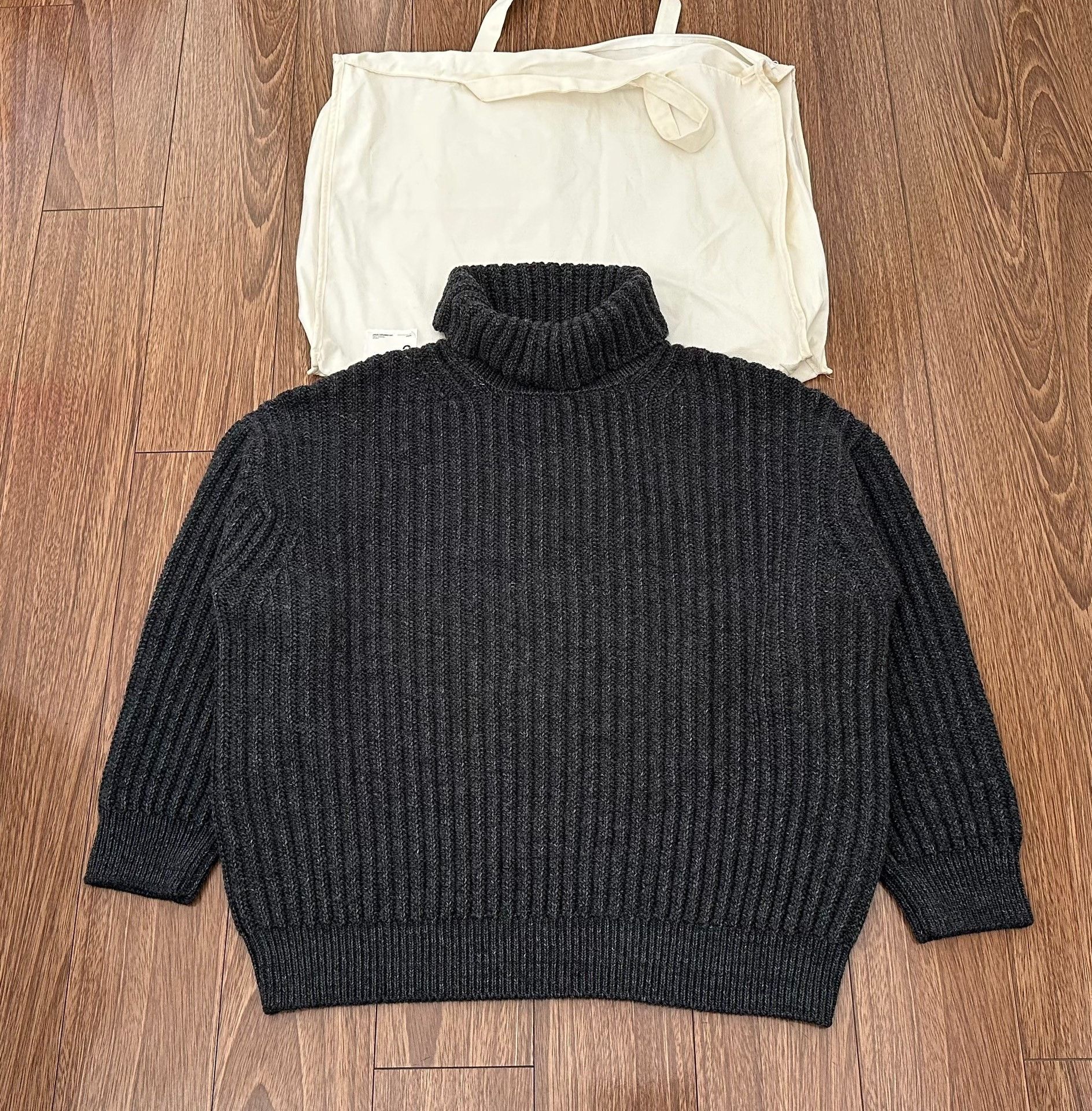 Visvim visvim amplus turtleneck knit sweater in charcoal Size US M / EU 48-50 / 2 - 1 Thumbnail