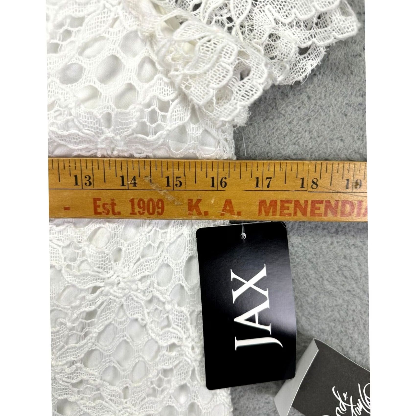 Vintage Jax Dress Womens 4 White Eyelet Lined Lace Mini Short Sleeves Casual Ladies NEW Size 27" / US 4 / IT 40 - 7 Thumbnail