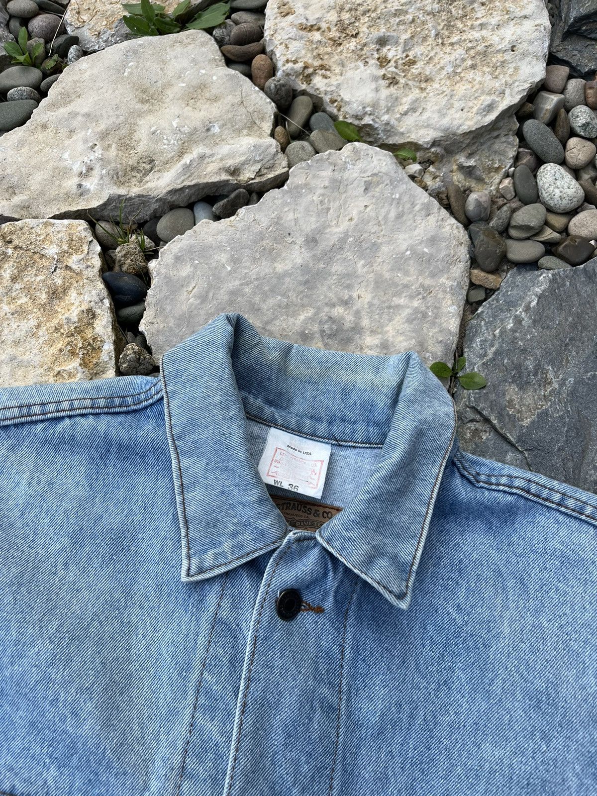 Levi's × Levi's Vintage Clothing × Vintage Vintage 80s Levi’s denim distressed trucker jacket washed Size US XL / EU 56 / 4 - 13 Thumbnail