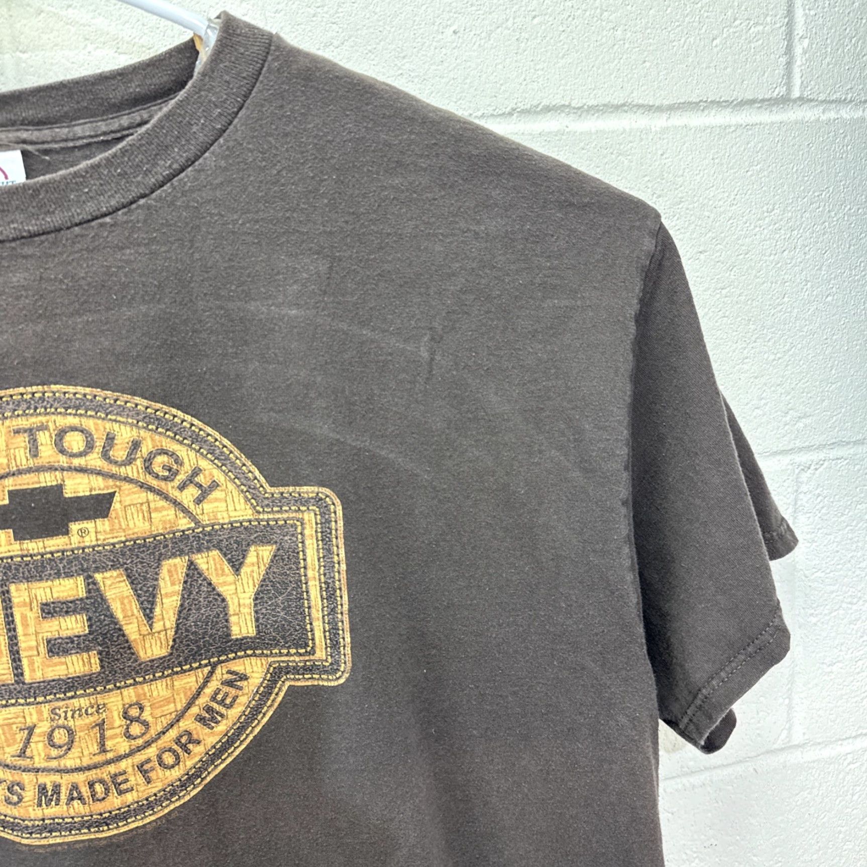Delta VINTAGE Chevrolet T-Shirt Men 2XL Crew Neck Short Sleeve Brown Logo Retro 90s Size US XXL / EU 58 / 5 - 6 Thumbnail