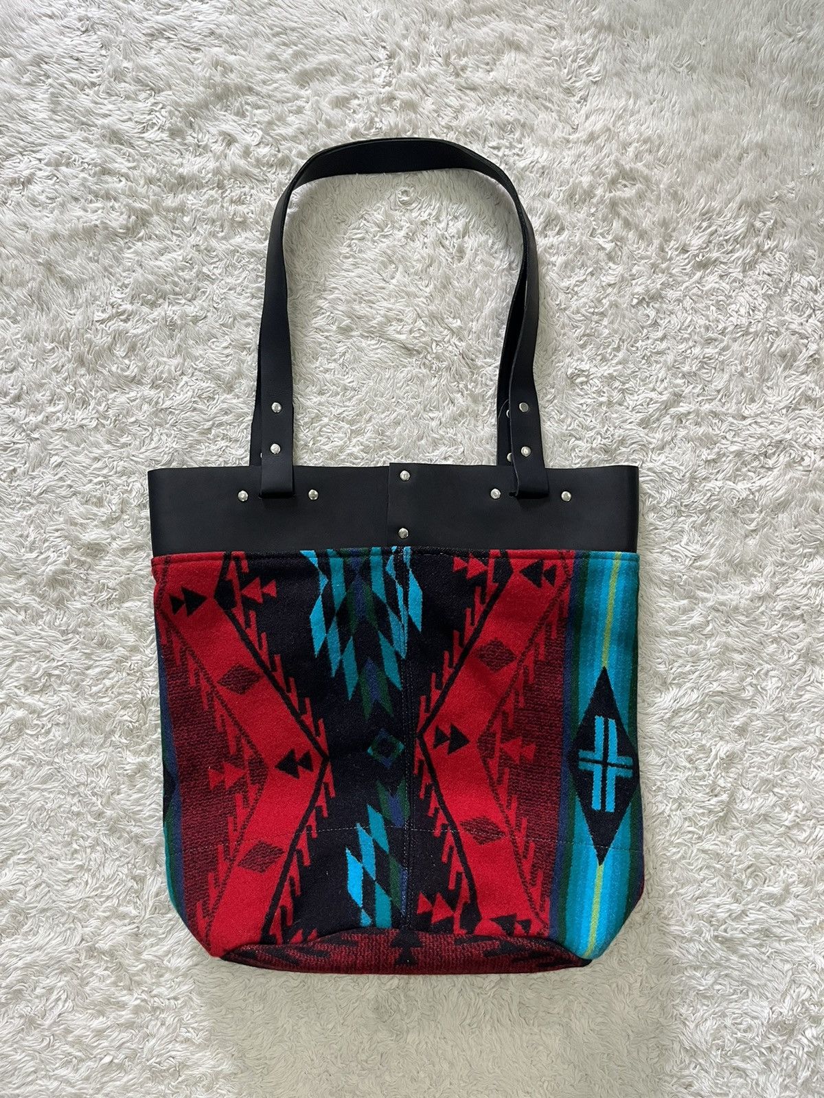 Pendleton × Vintage tarboo "discontinued brand" aztec navajo large tote bag Size ONE SIZE - 6 Thumbnail