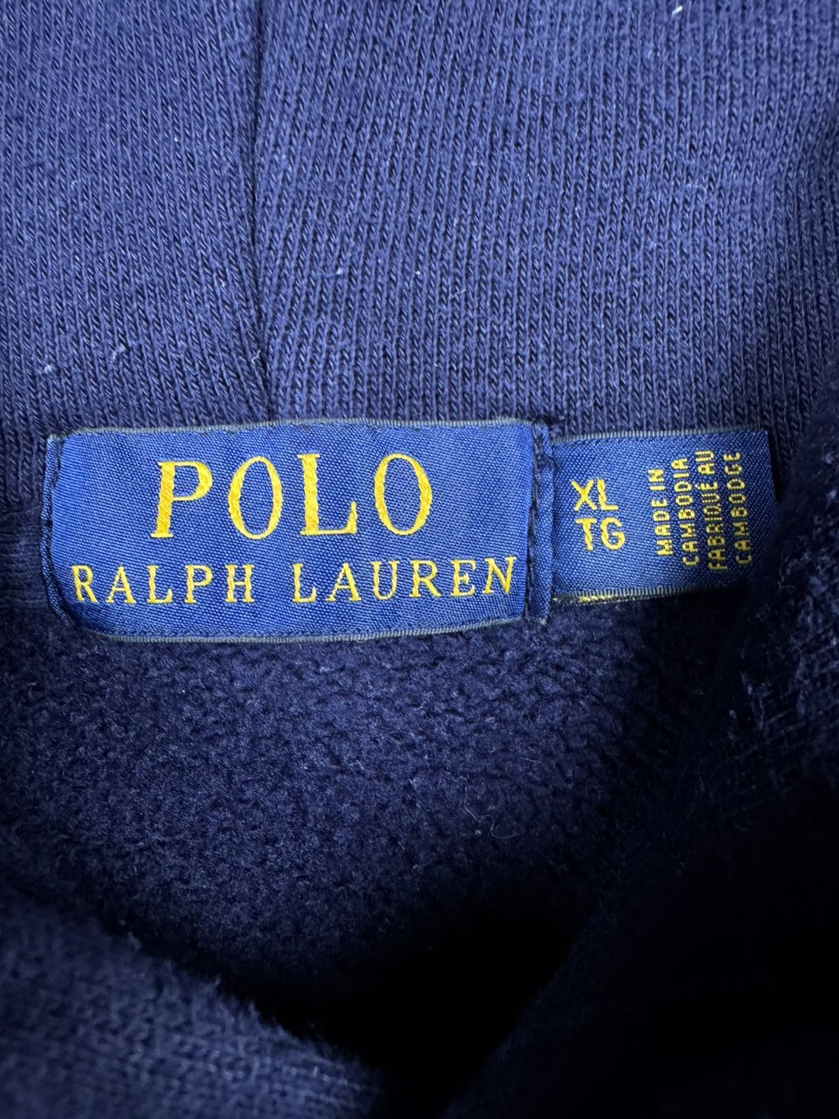 Polo Ralph Lauren Polo Ralph Lauren Hoodie Navy Blue Pullover Fleece Lined Size US XL / EU 56 / 4 - 7 Thumbnail