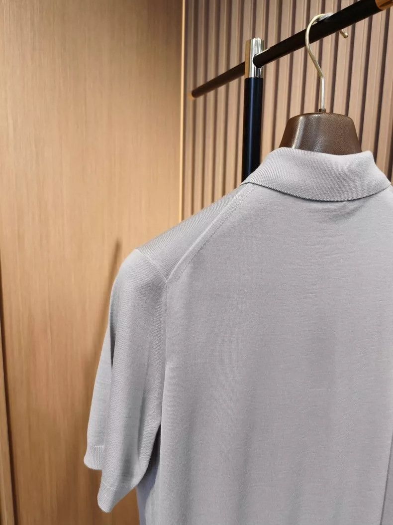 Loro Piana LORO PIANA Sheared wool for knit Polo shirt Size US L / EU 52-54 / 3 - 6 Thumbnail