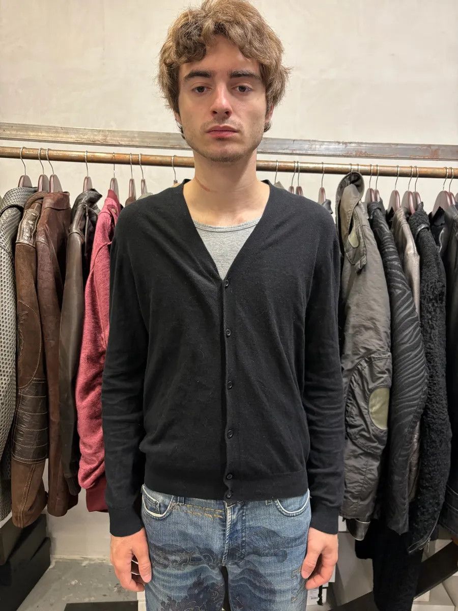 Designer × Prada × Vintage Prada Black Minimalist Cardigan Sweater Size US S / EU 44-46 / 1 - 2 Thumbnail
