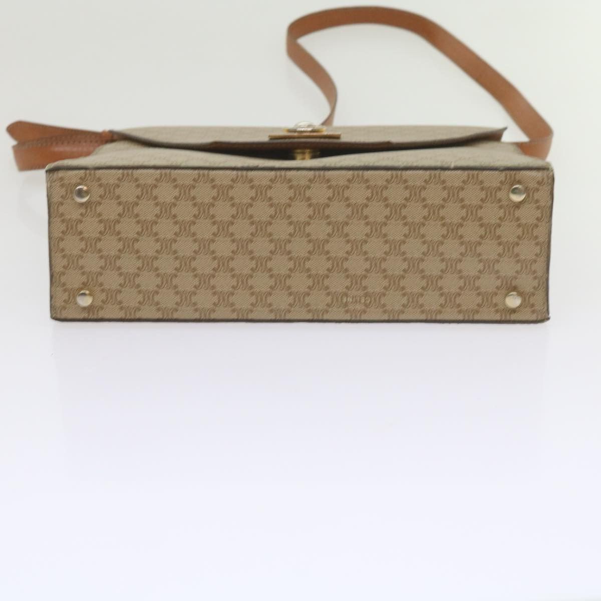 Celine CELINE Macadam Canvas Shoulder Bag Pvc Beige Brown Size ONE SIZE - 9 Thumbnail
