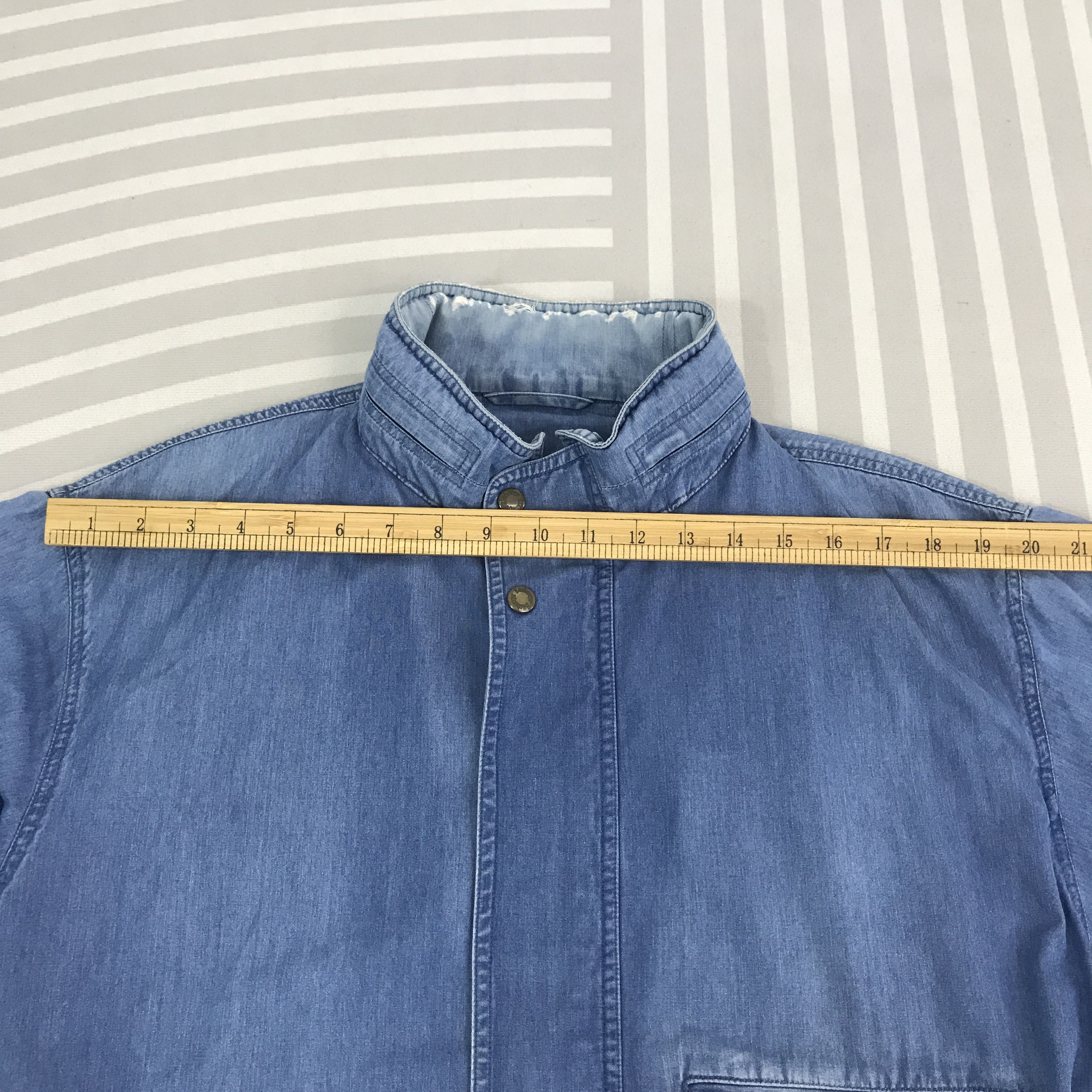 Burberry × Vintage Vintage Burberrys Denim Design distressed collar Jacket Size US L / EU 52-54 / 3 - 5 Thumbnail
