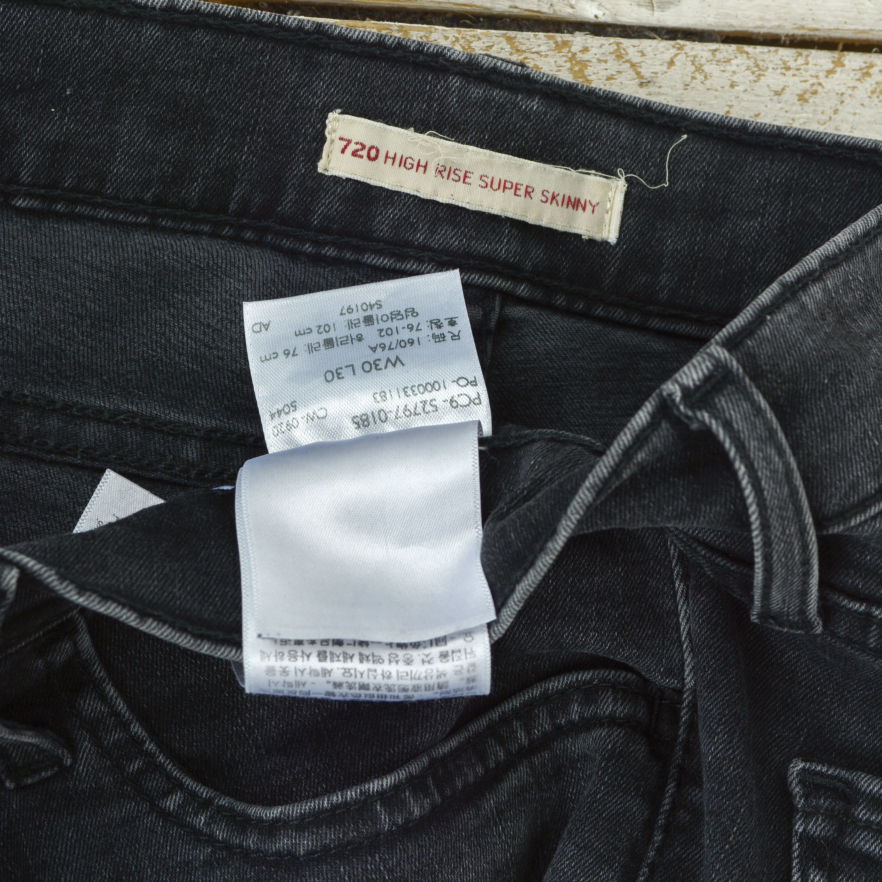 Levi's × Levi's Vintage Clothing 720 High Rise Super Skinny W30 L30 Denim Jeans Pants Trouser Size 30" / US 8 / IT 44 - 7 Thumbnail