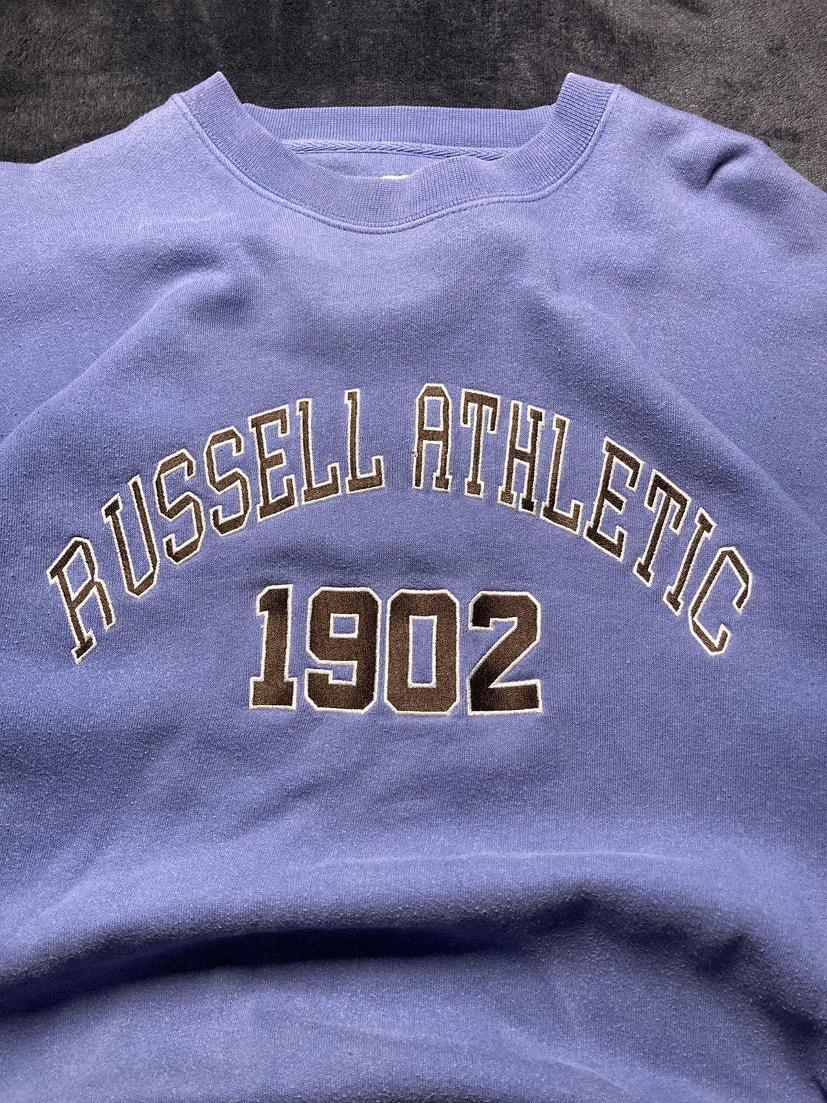 Russell Athletic × Vintage ⛩️ Vintage Russell Athletic Big Sun Faded Crewneck Sweatshirt Size US M / EU 48-50 / 2 - 3 Thumbnail