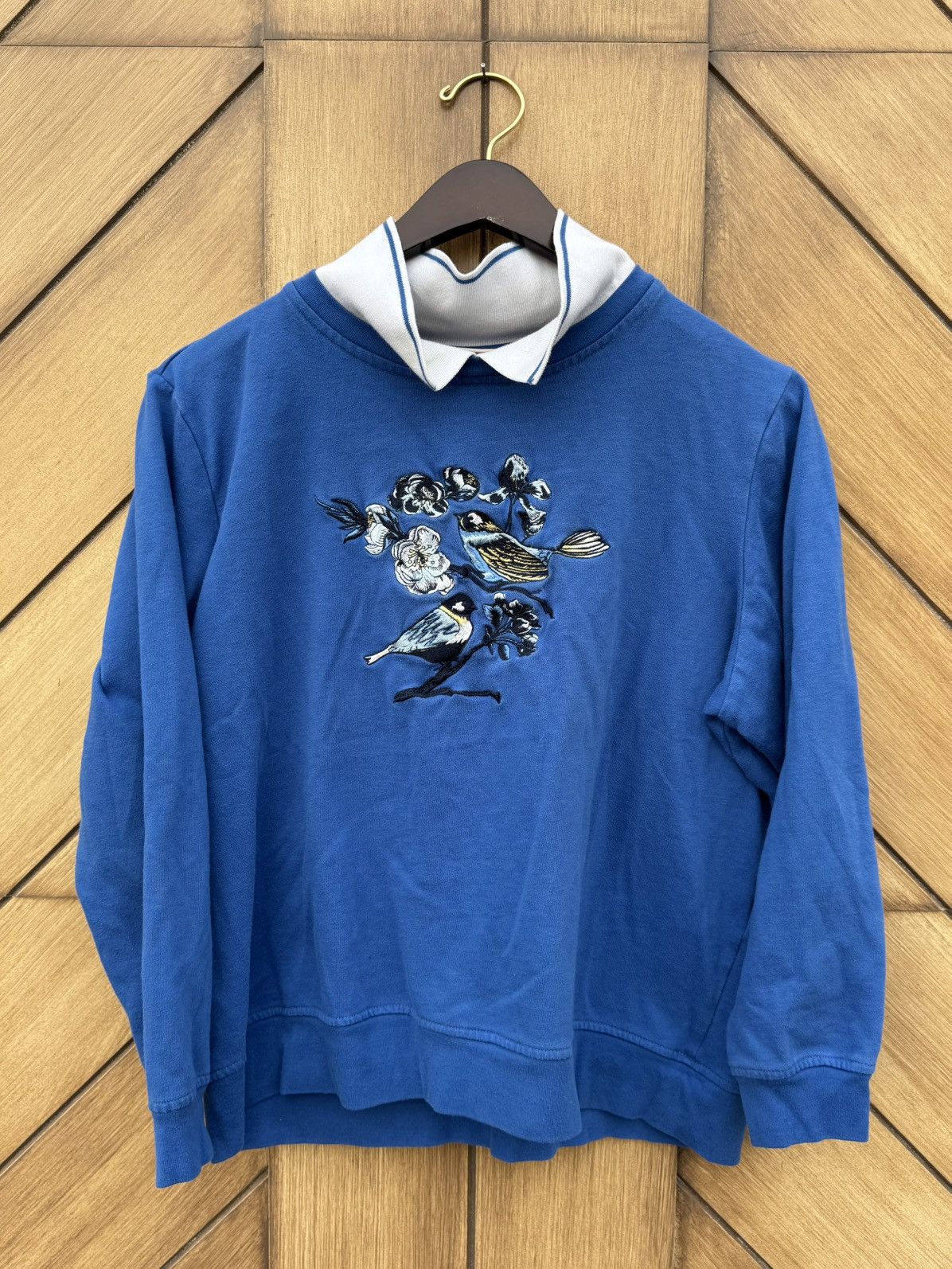Vintage Blue Vintage Blue Jay Crewneck White Collar Size US M / EU 48-50 / 2 - 1 Thumbnail