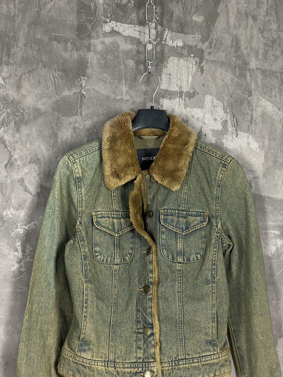 Japanese Brand × Seditionaries × Vintage Punk Style Denim Fleece Sherpa Jacket Japanese Brand Size XS / US 0-2 / IT 36-38 - 2 Thumbnail